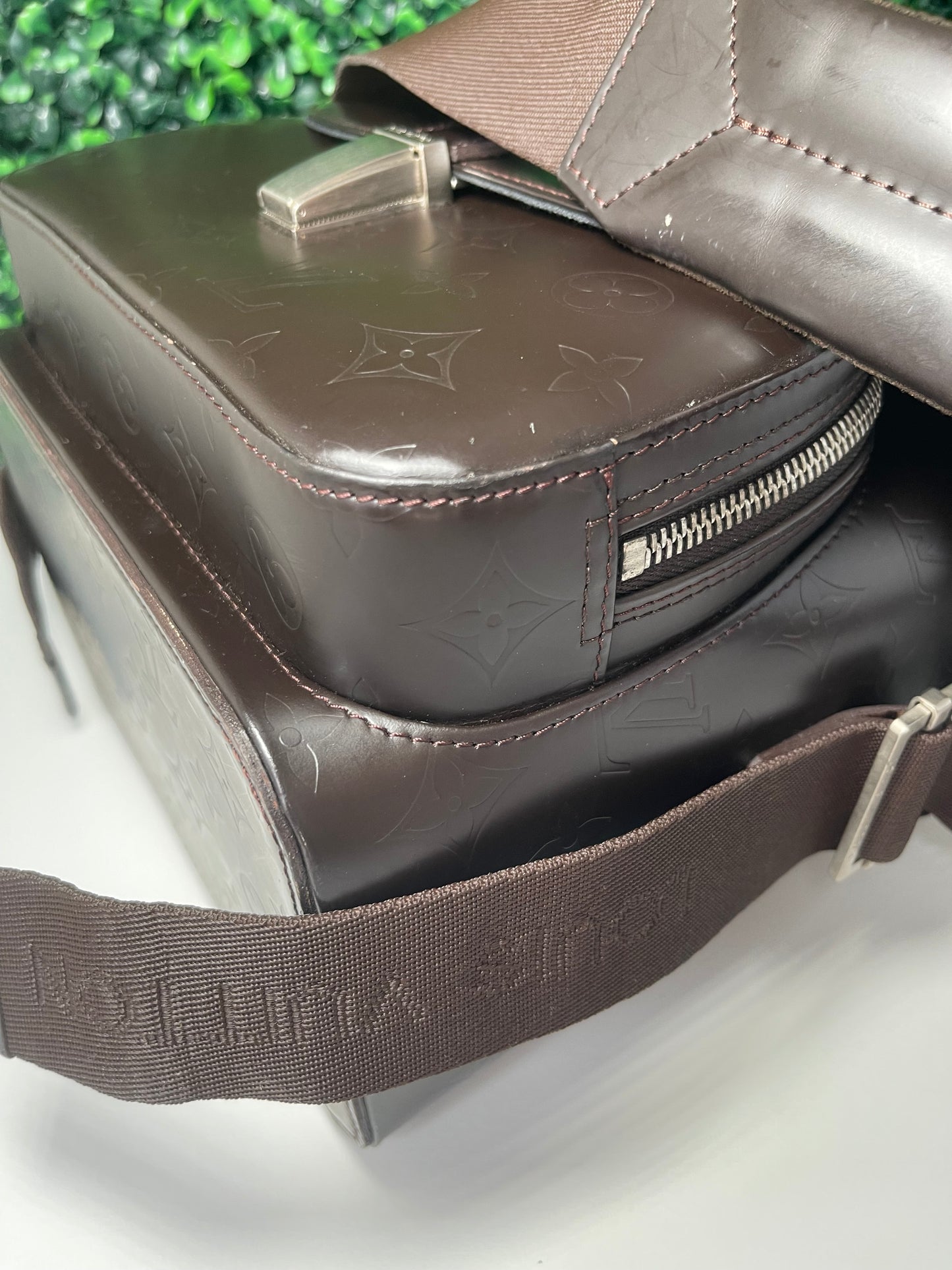 Preowned Glace Charly Camera Hand Bag Brown