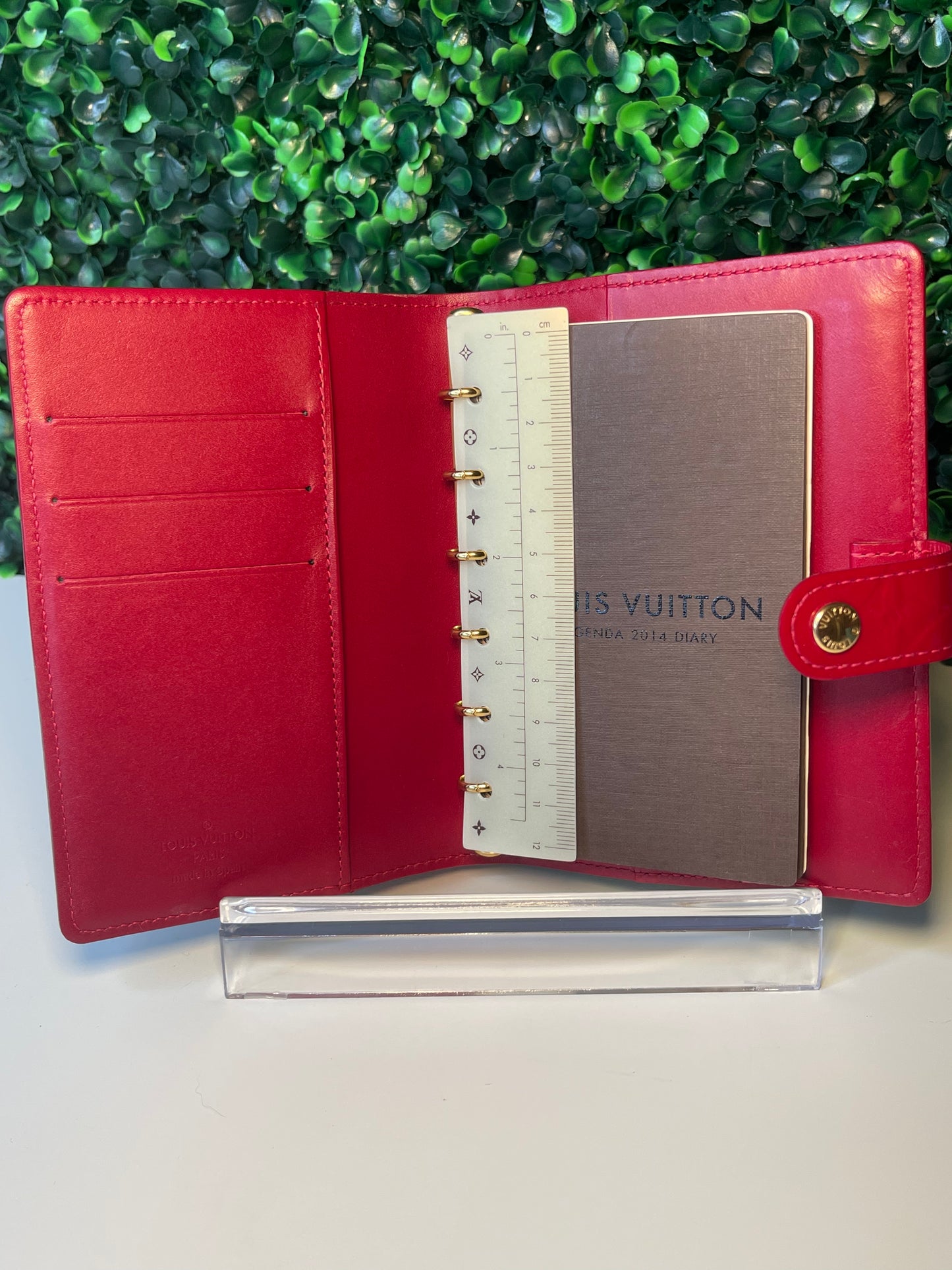 Louis Vuitton Red Vernis Agenda PM