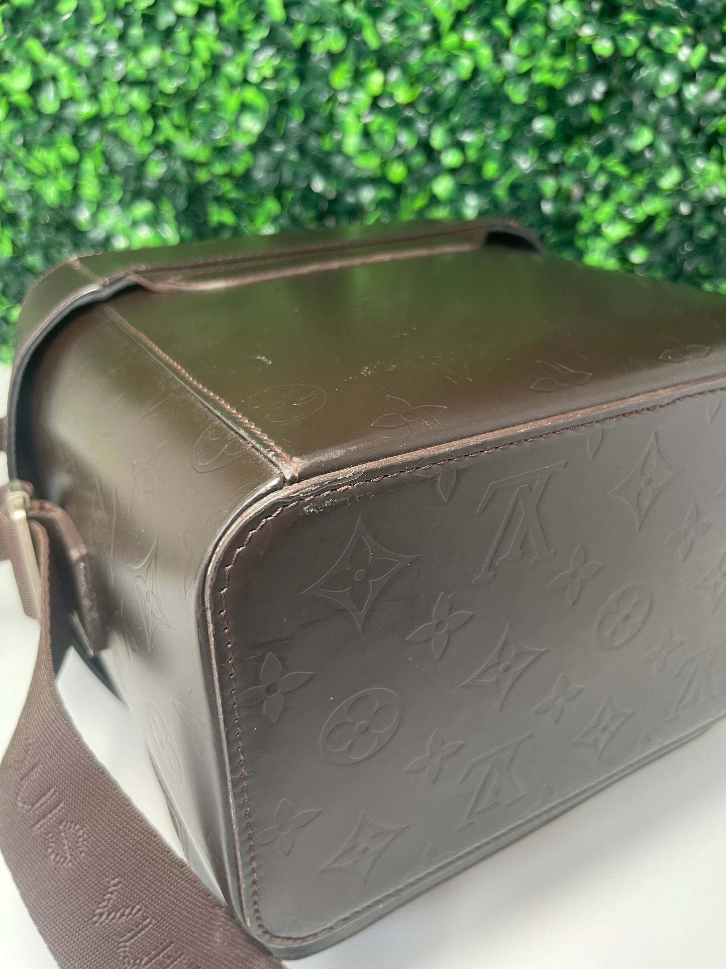 Preowned Glace Charly Camera Hand Bag Brown