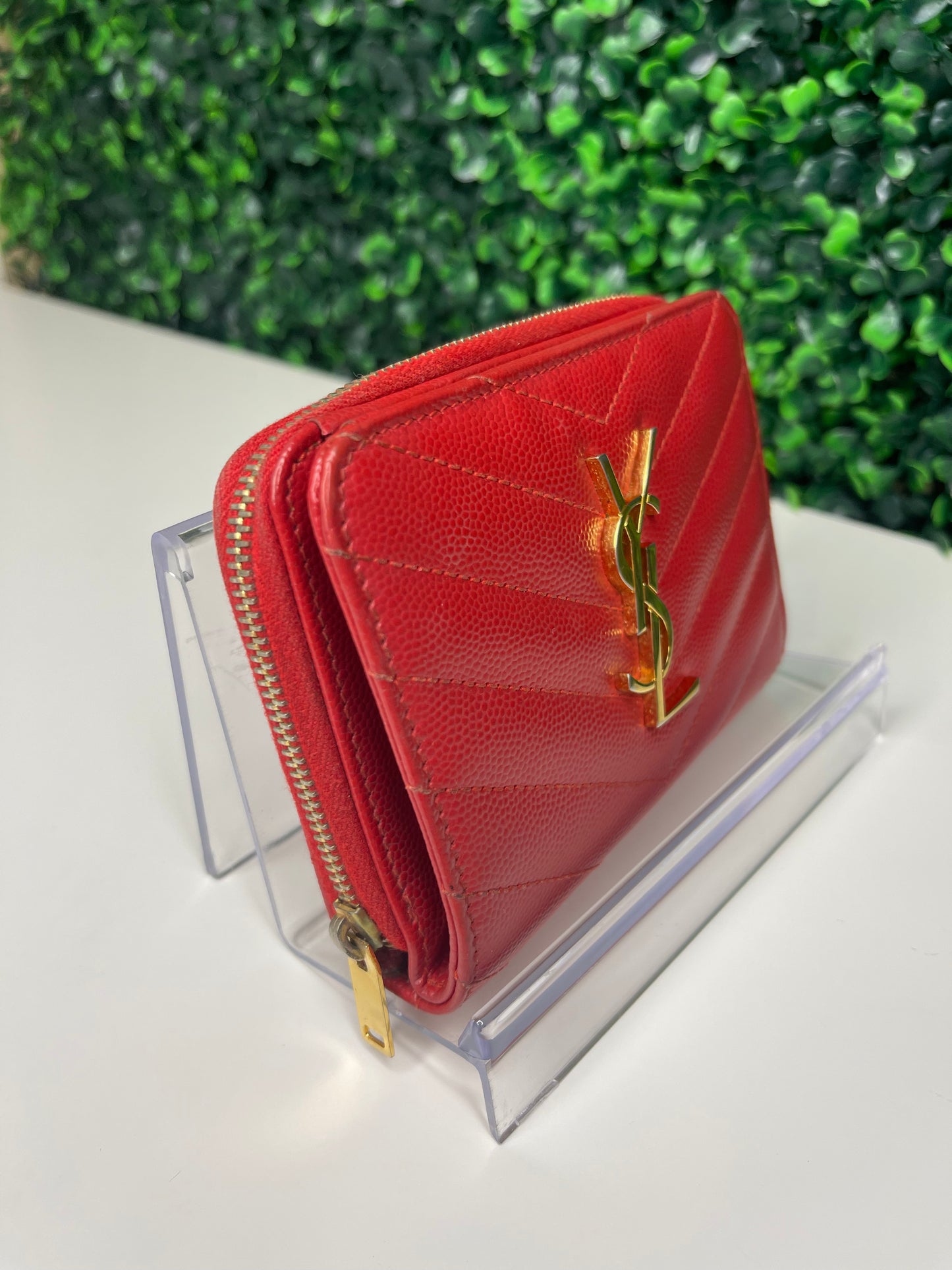 Saint Laurent YSL Compact zip around wallet