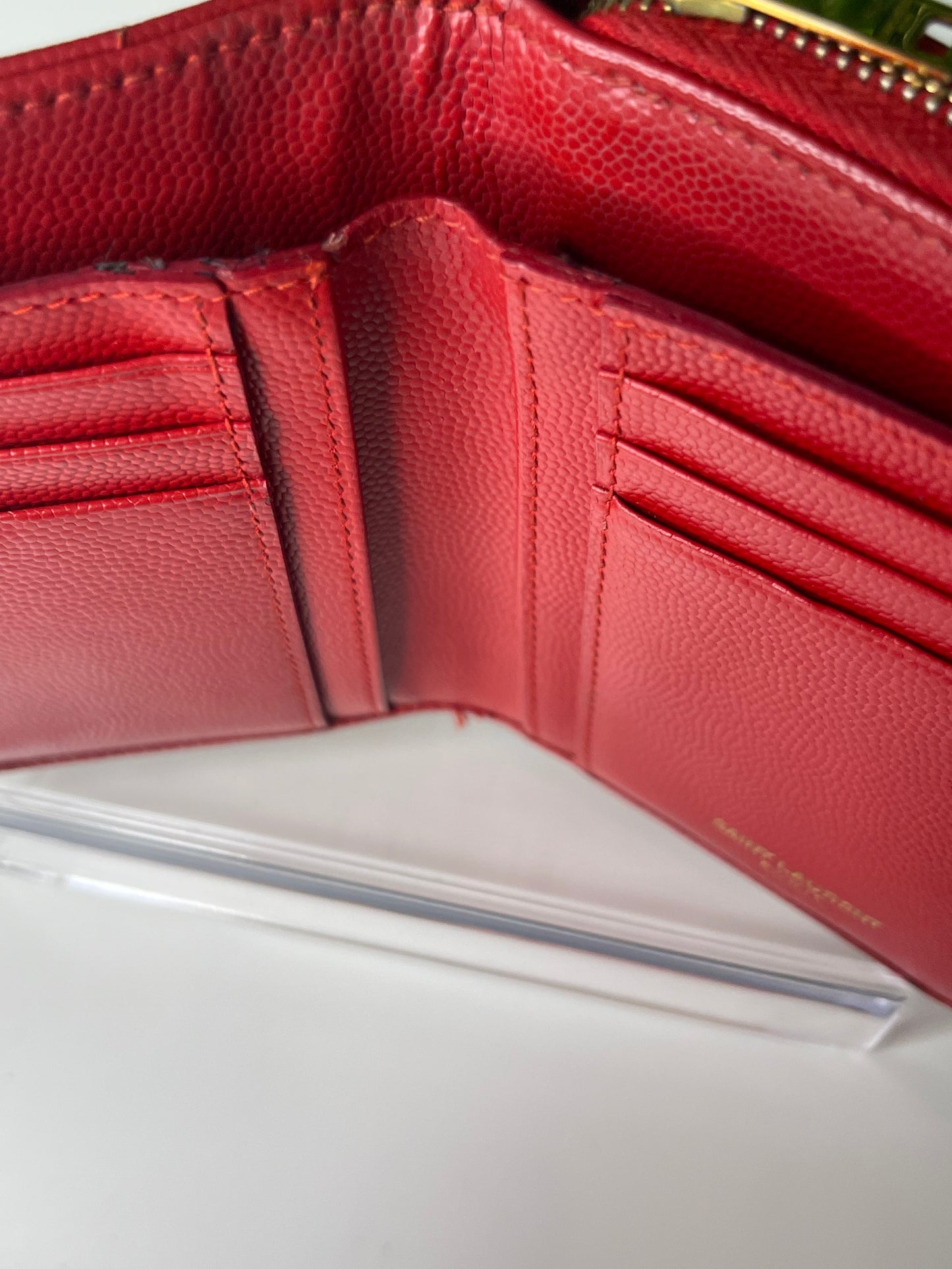 Saint Laurent YSL Compact zip around wallet