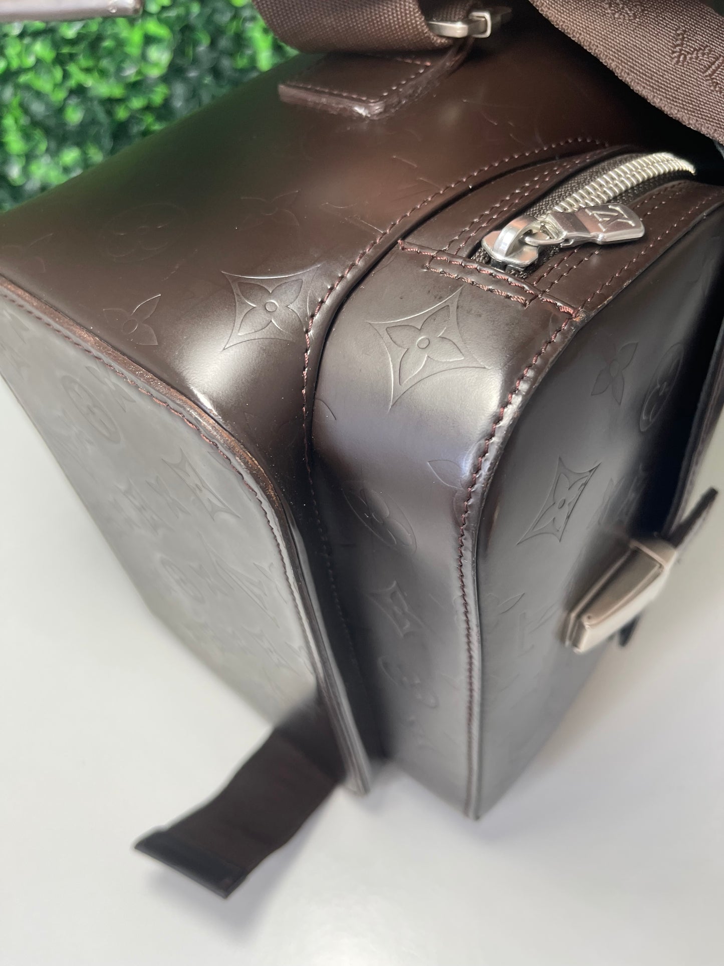 Preowned Glace Charly Camera Hand Bag Brown