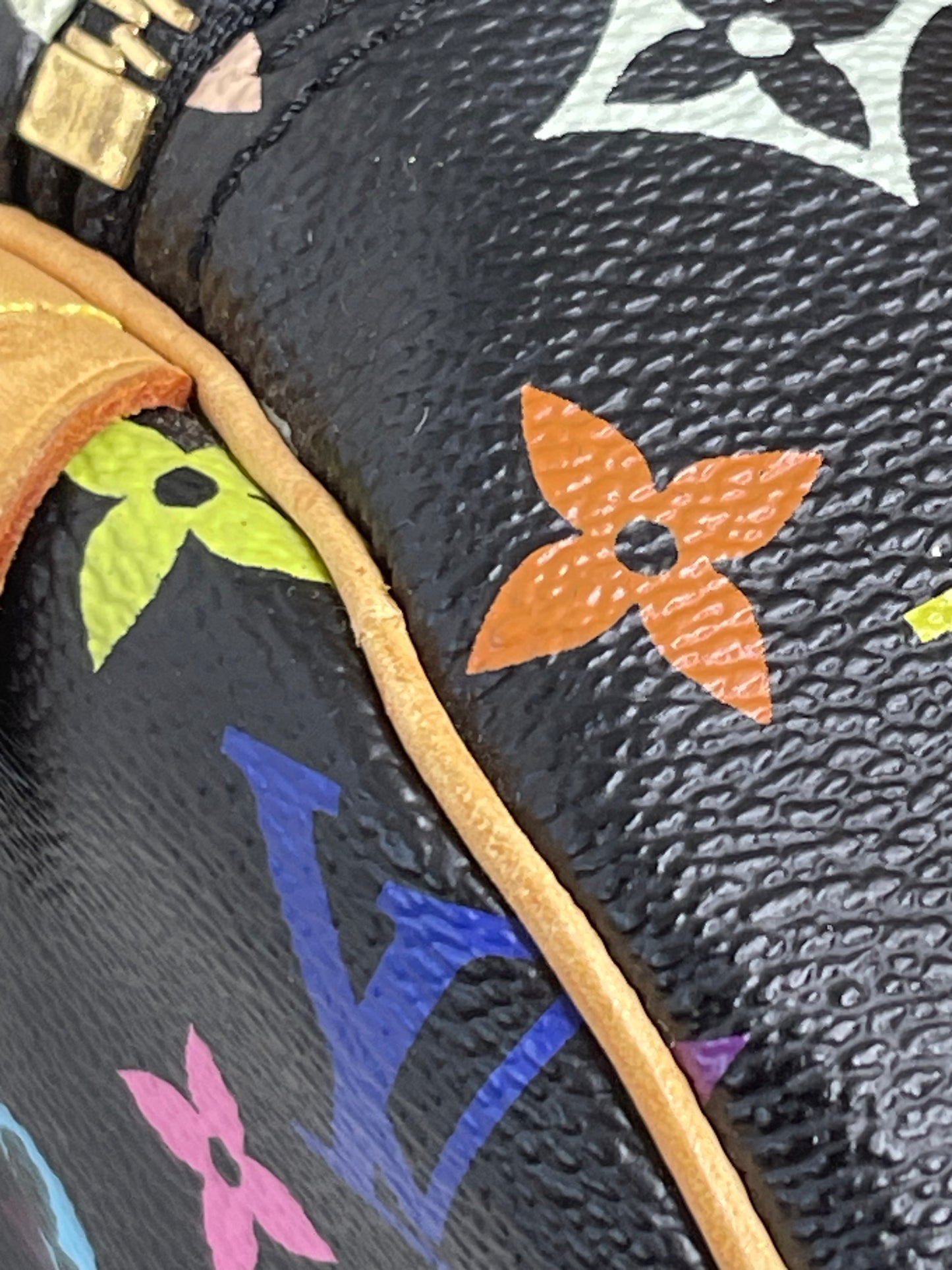 Preowned Black Multicolor Speedy 30