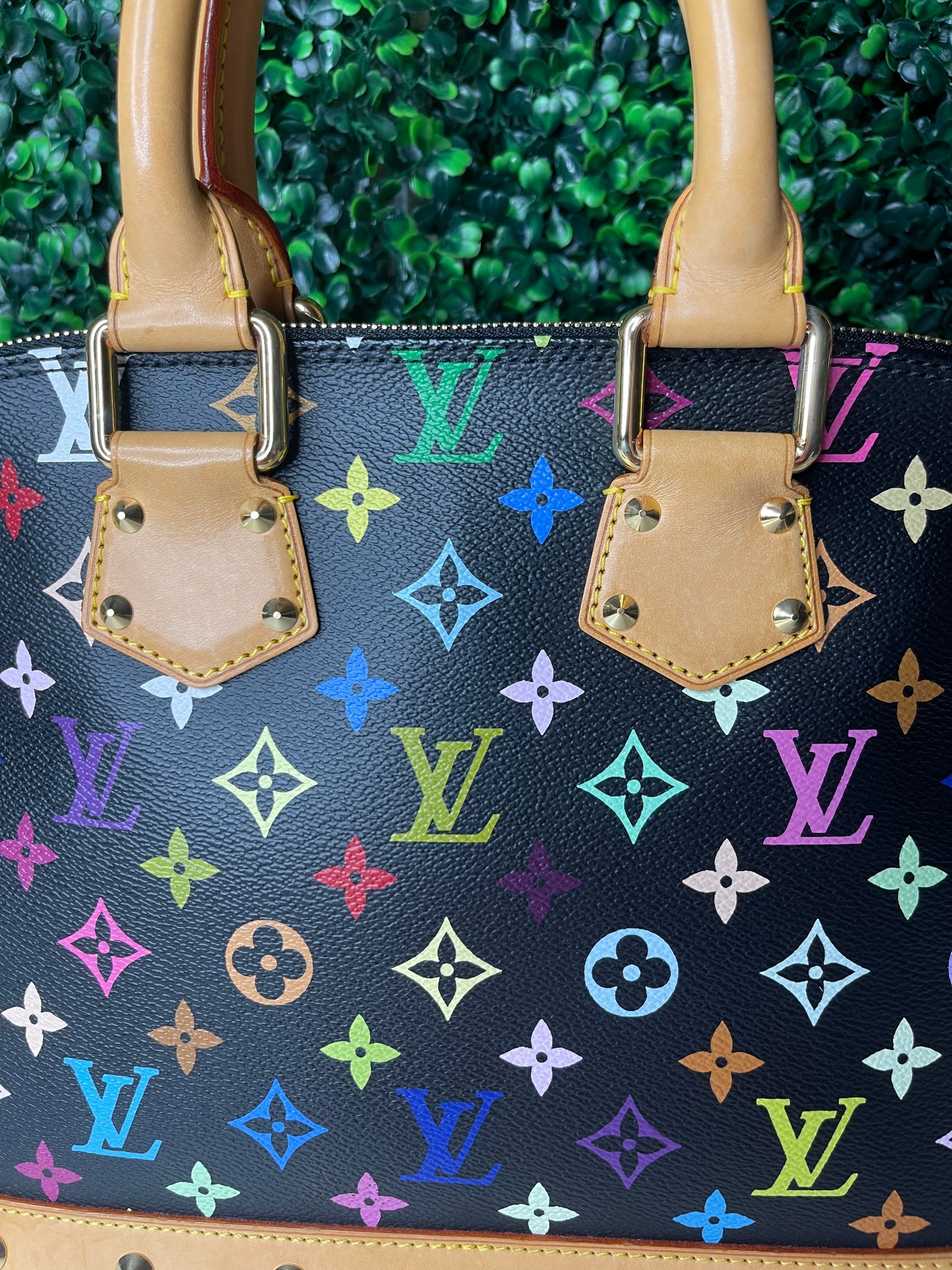 Louis Vuitton Black Multicolor Alma PM