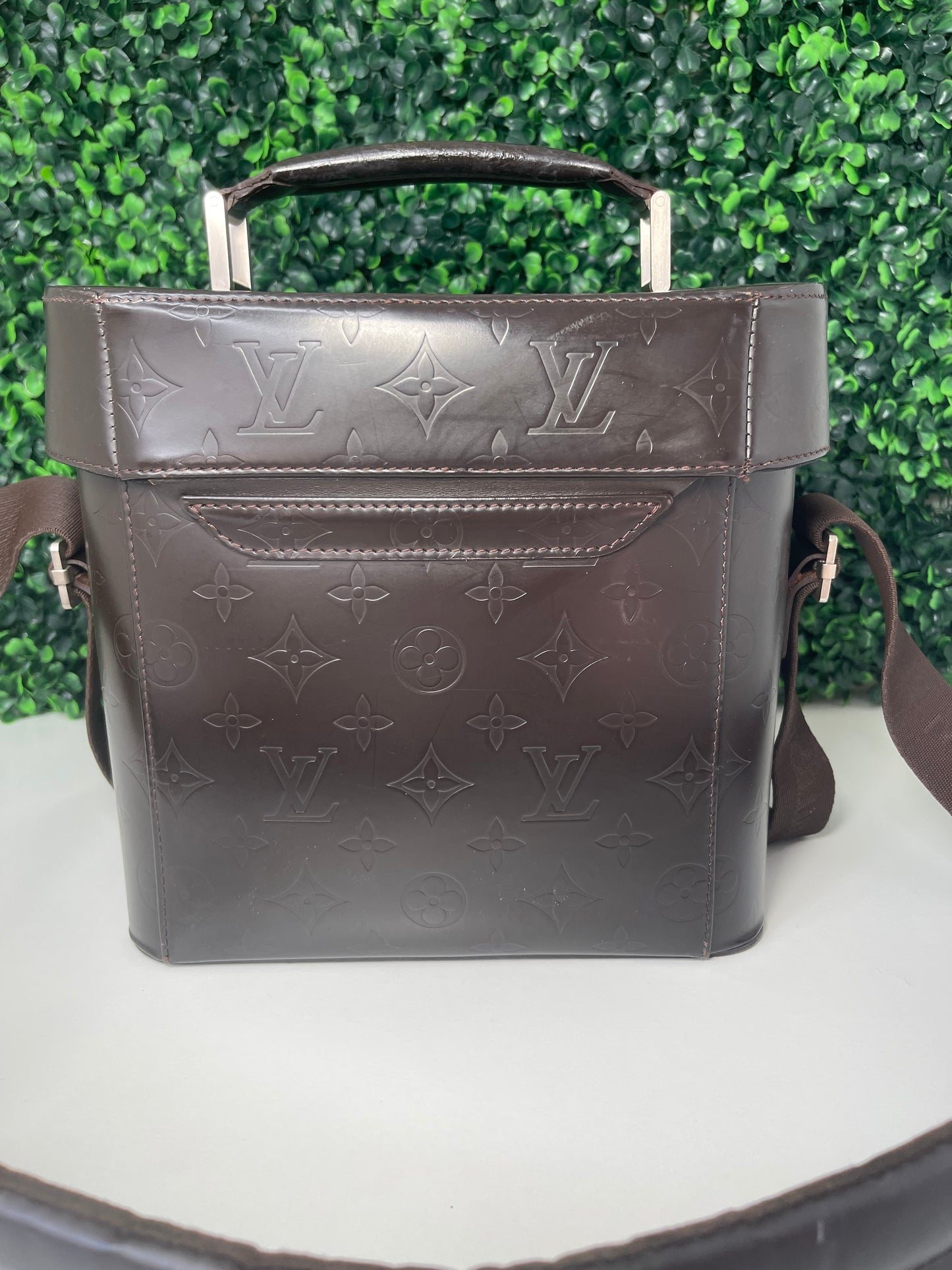Preowned Glace Charly Camera Hand Bag Brown