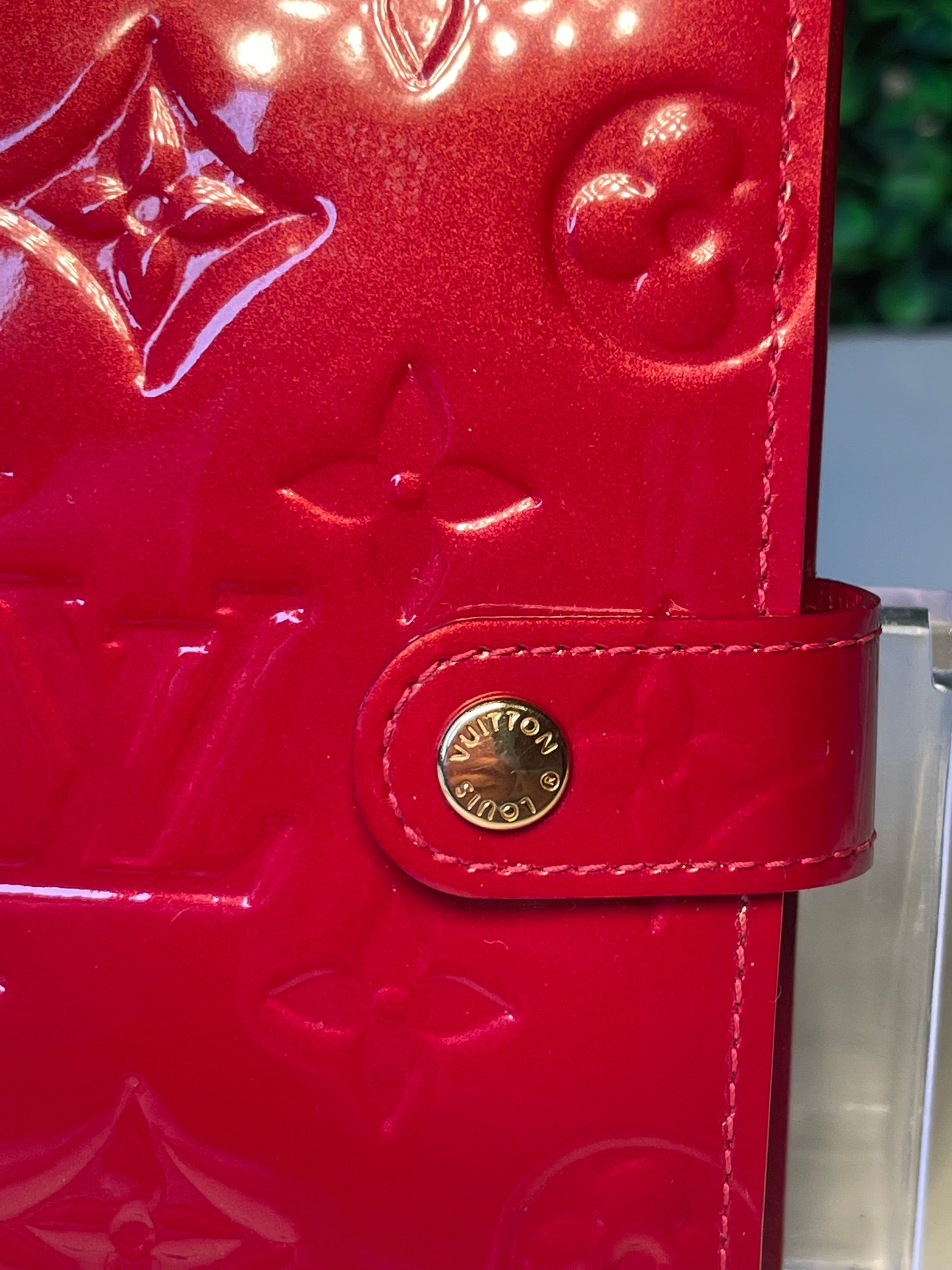 Louis Vuitton Red Vernis Agenda PM
