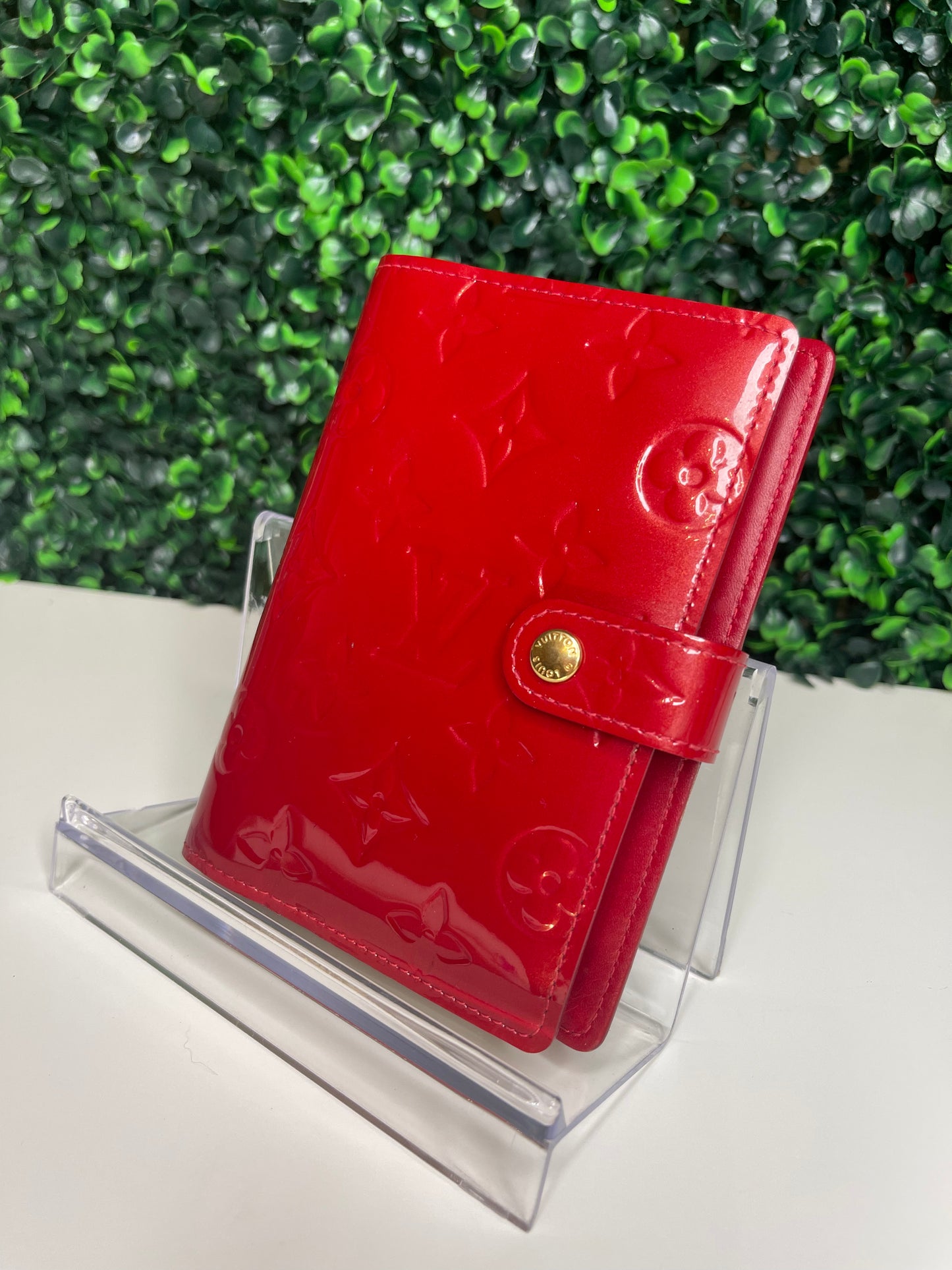 Louis Vuitton Red Vernis Agenda PM