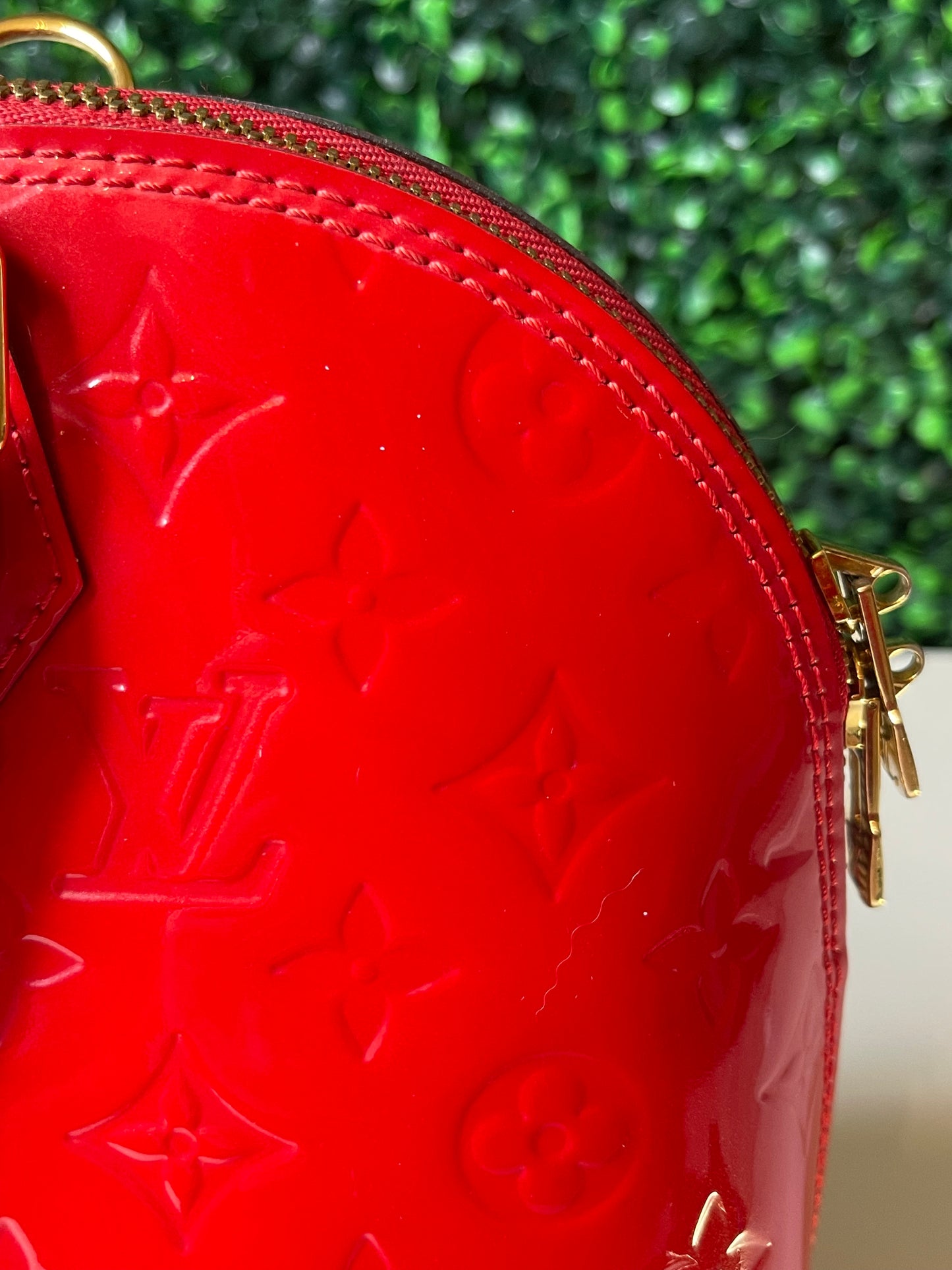 Louis Vuitton Red Vernis Alma PM