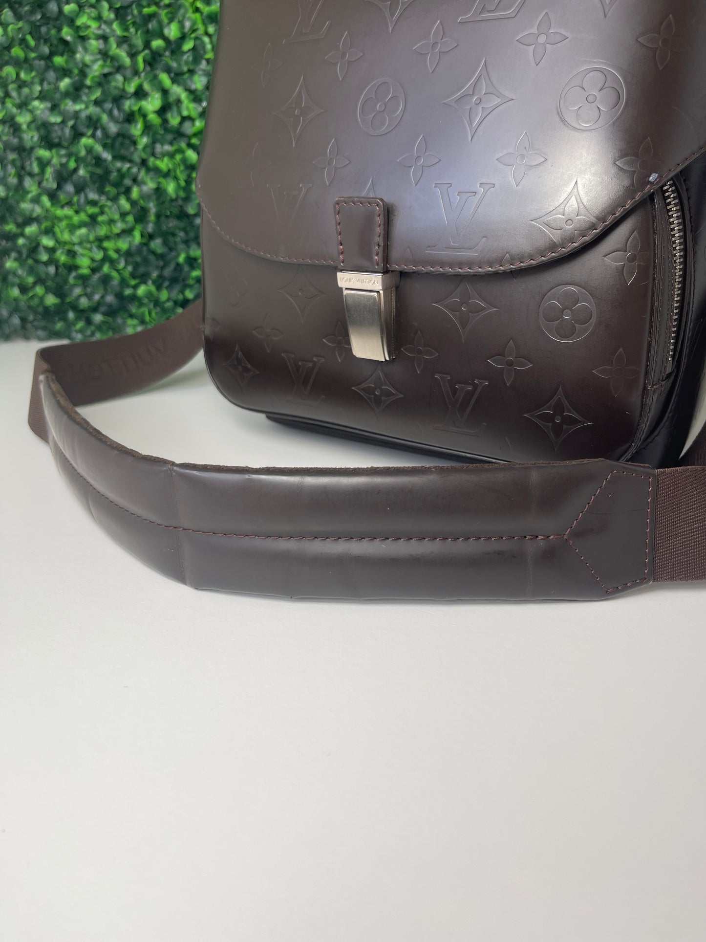 Preowned Glace Charly Camera Hand Bag Brown