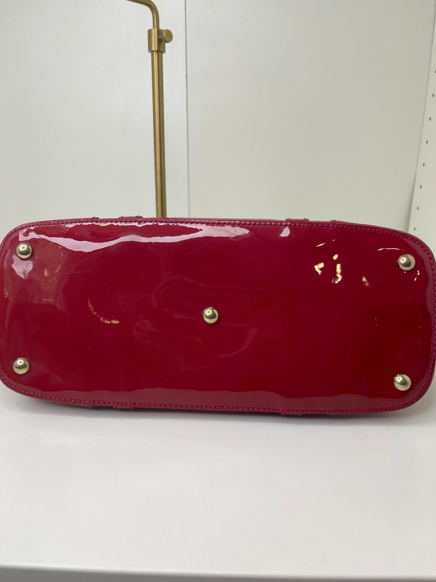Gucci Red Patent Microguccissima 2-Way Handbag