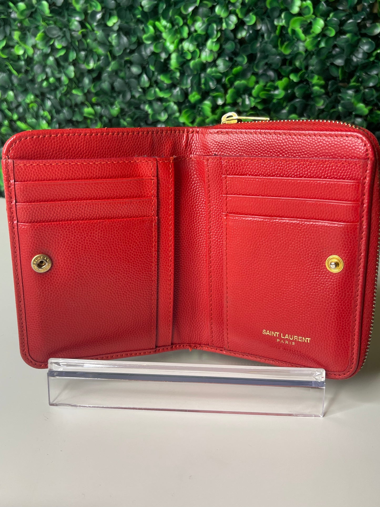 Saint Laurent YSL Compact zip around wallet