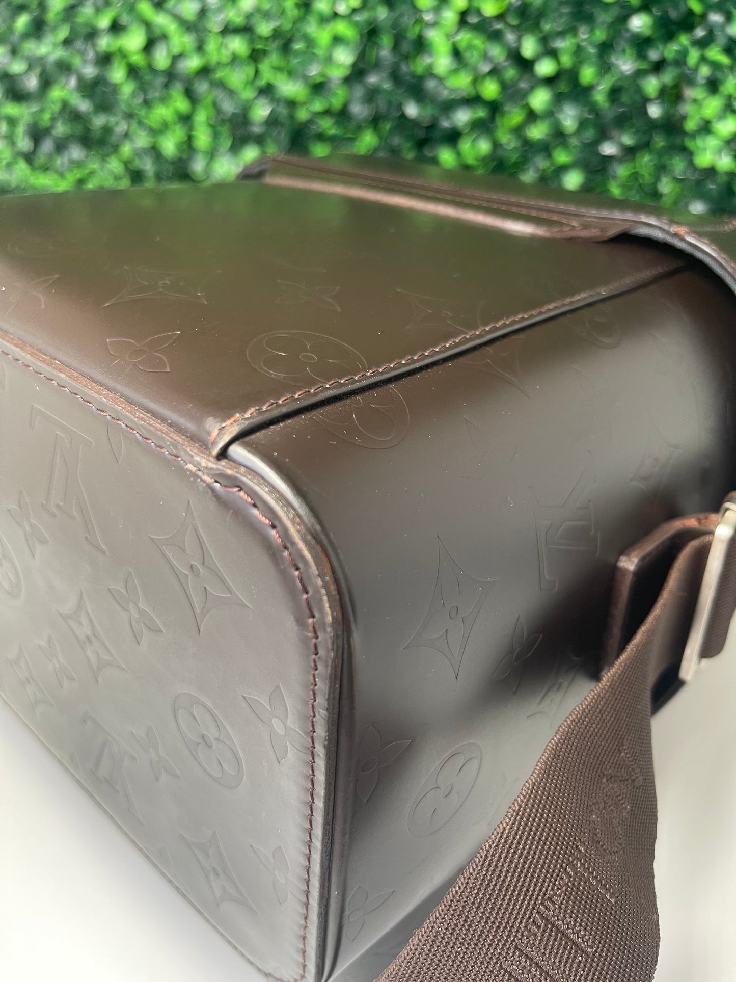 Preowned Glace Charly Camera Hand Bag Brown