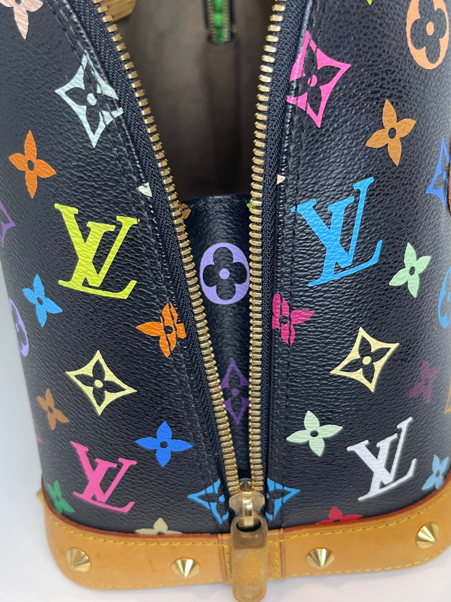 Louis Vuitton Black Multicolor Alma PM