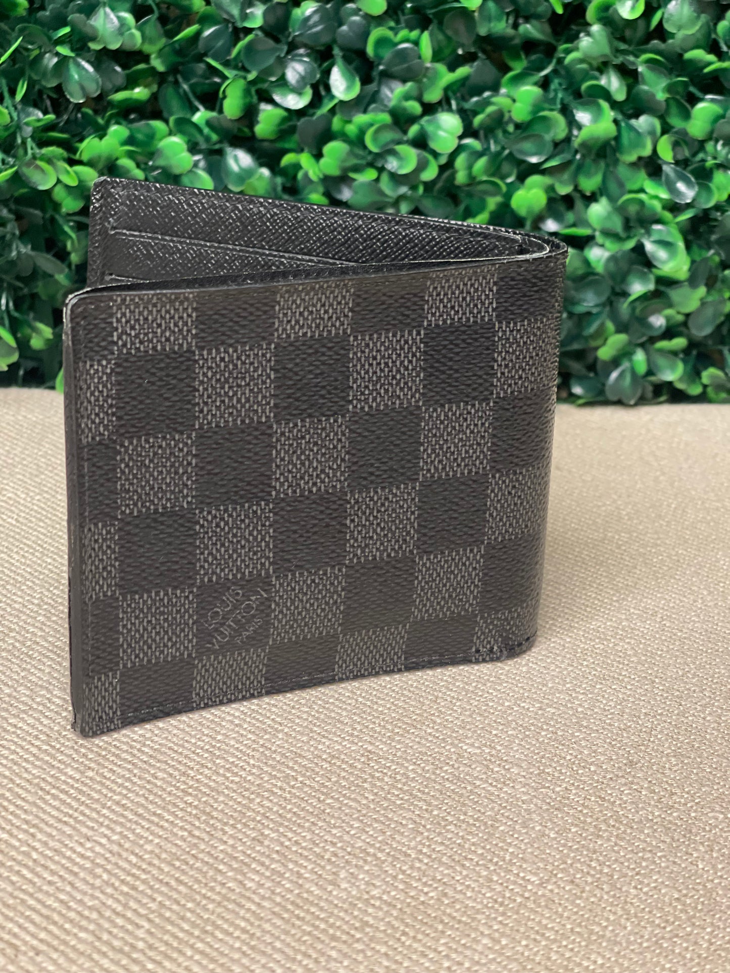 Louis Vuitton Black Damier Graphite Bi-fold Wallet