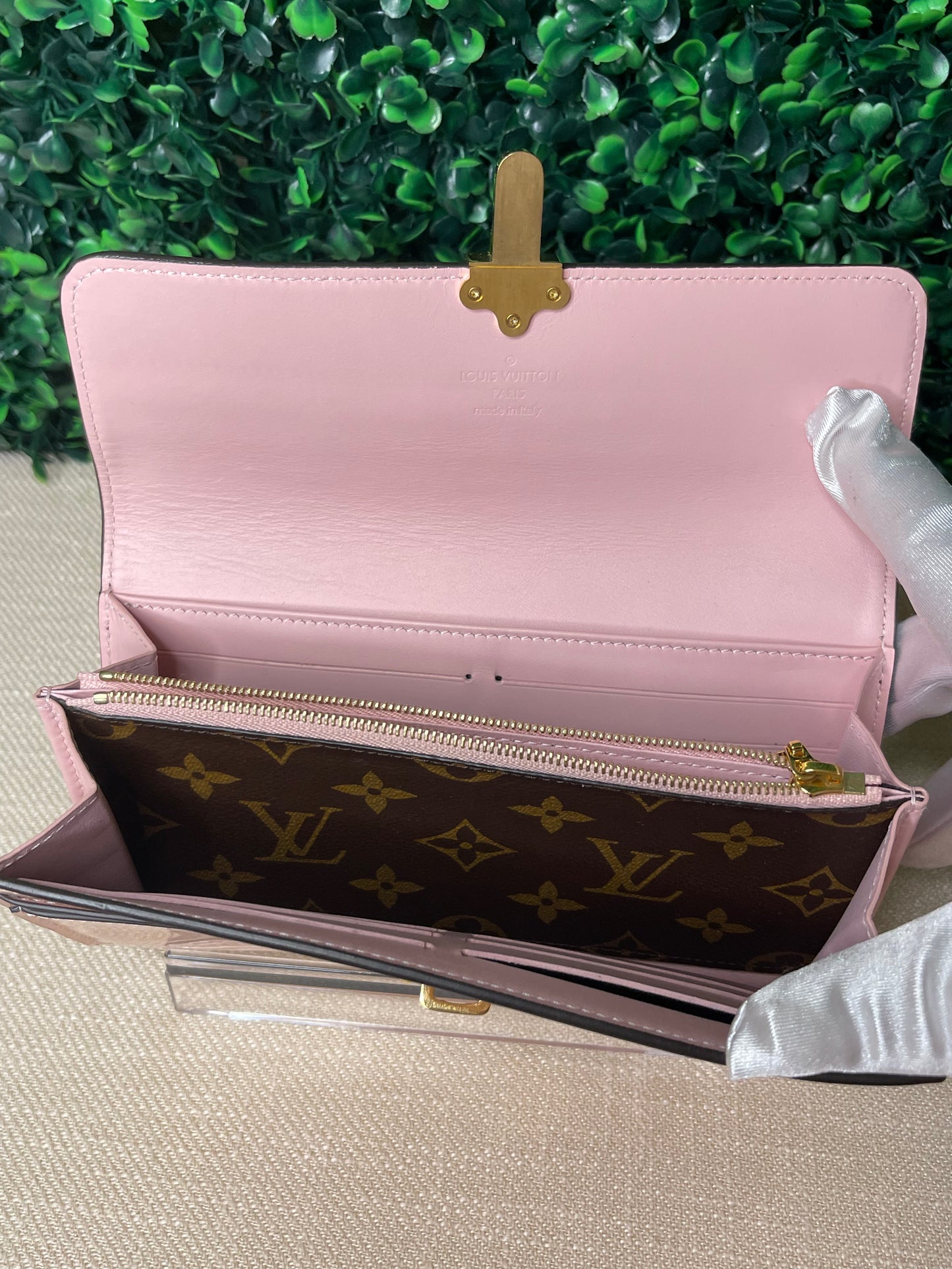 Louis Vuitton Cherrywood Pink Monogram Wallet
