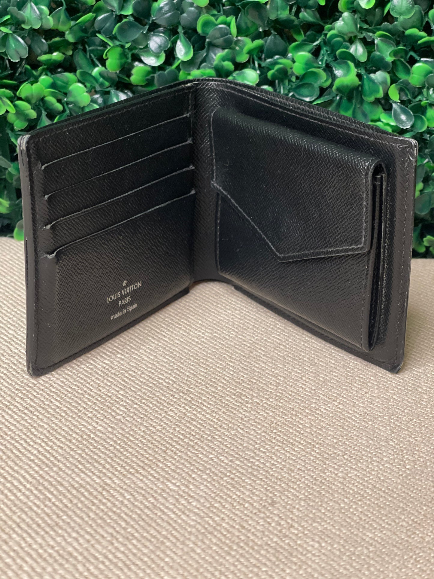 Louis Vuitton Black Damier Graphite Bi-fold Wallet