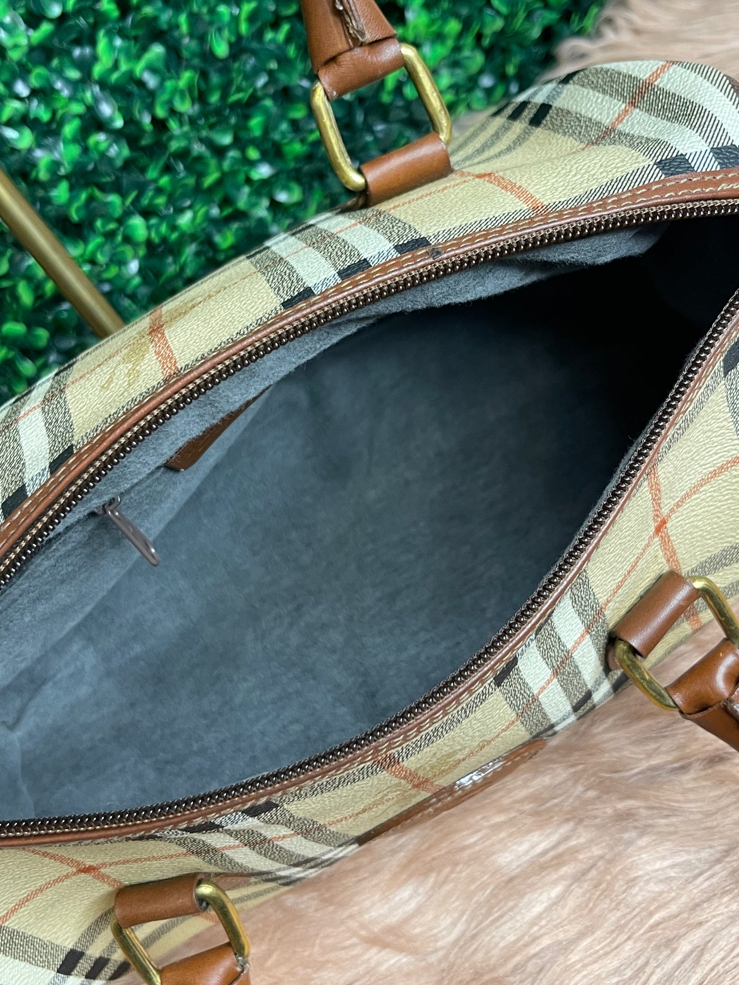 Vintage Burberry (Burberrys) Nova Check Boston Bag