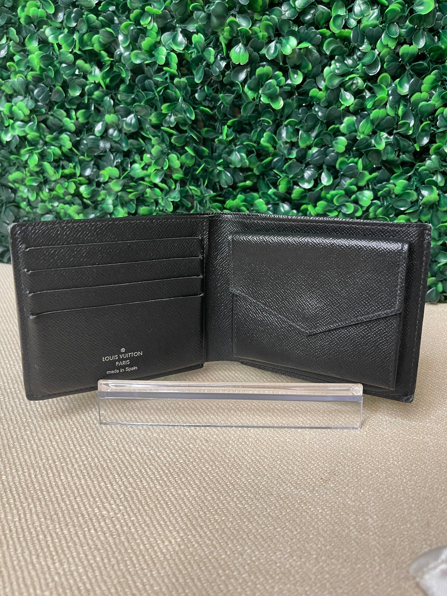 Louis Vuitton Black Damier Graphite Bi-fold Wallet