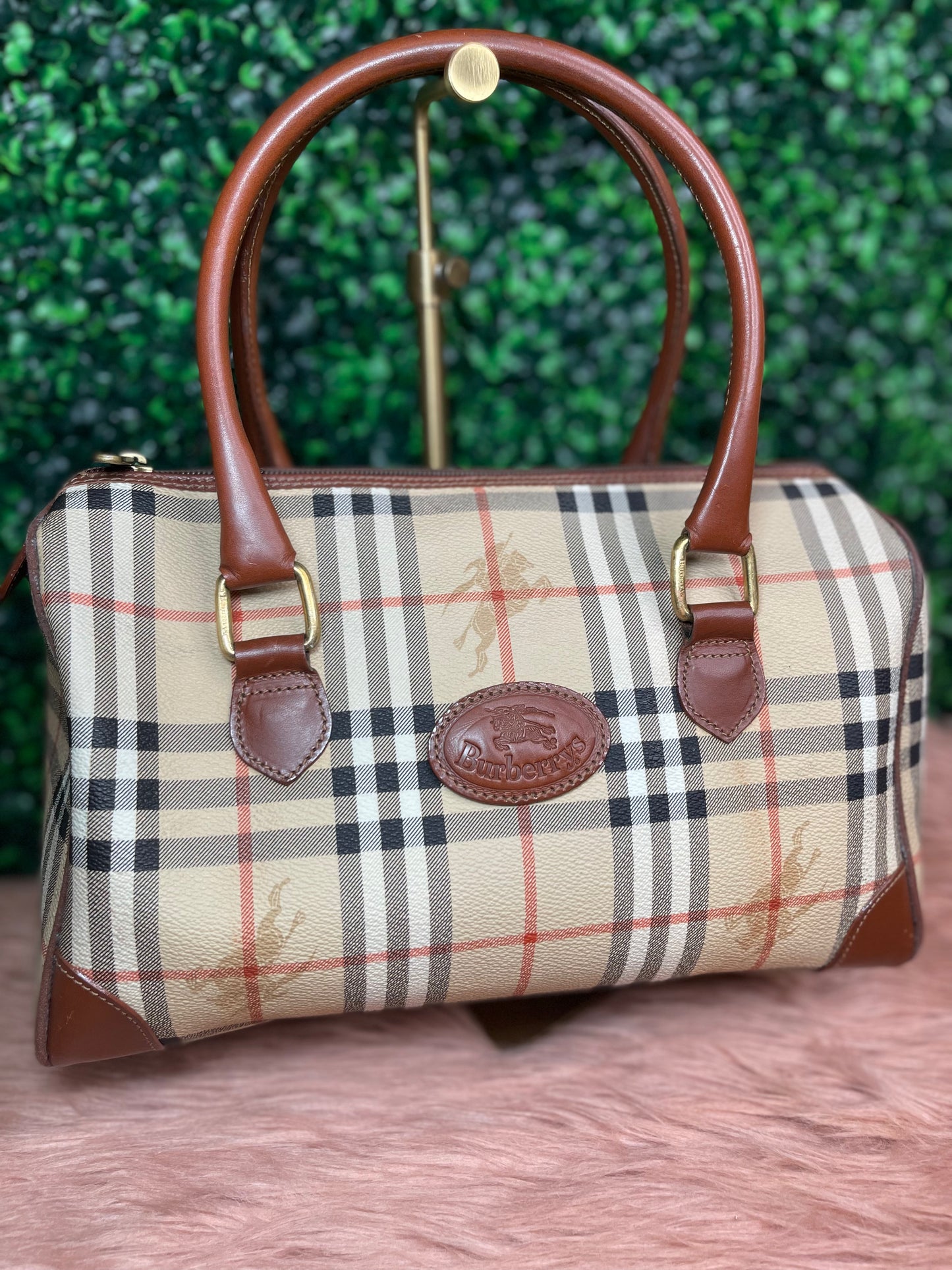 Vintage Burberry (Burberrys) Nova Check Boston Bag