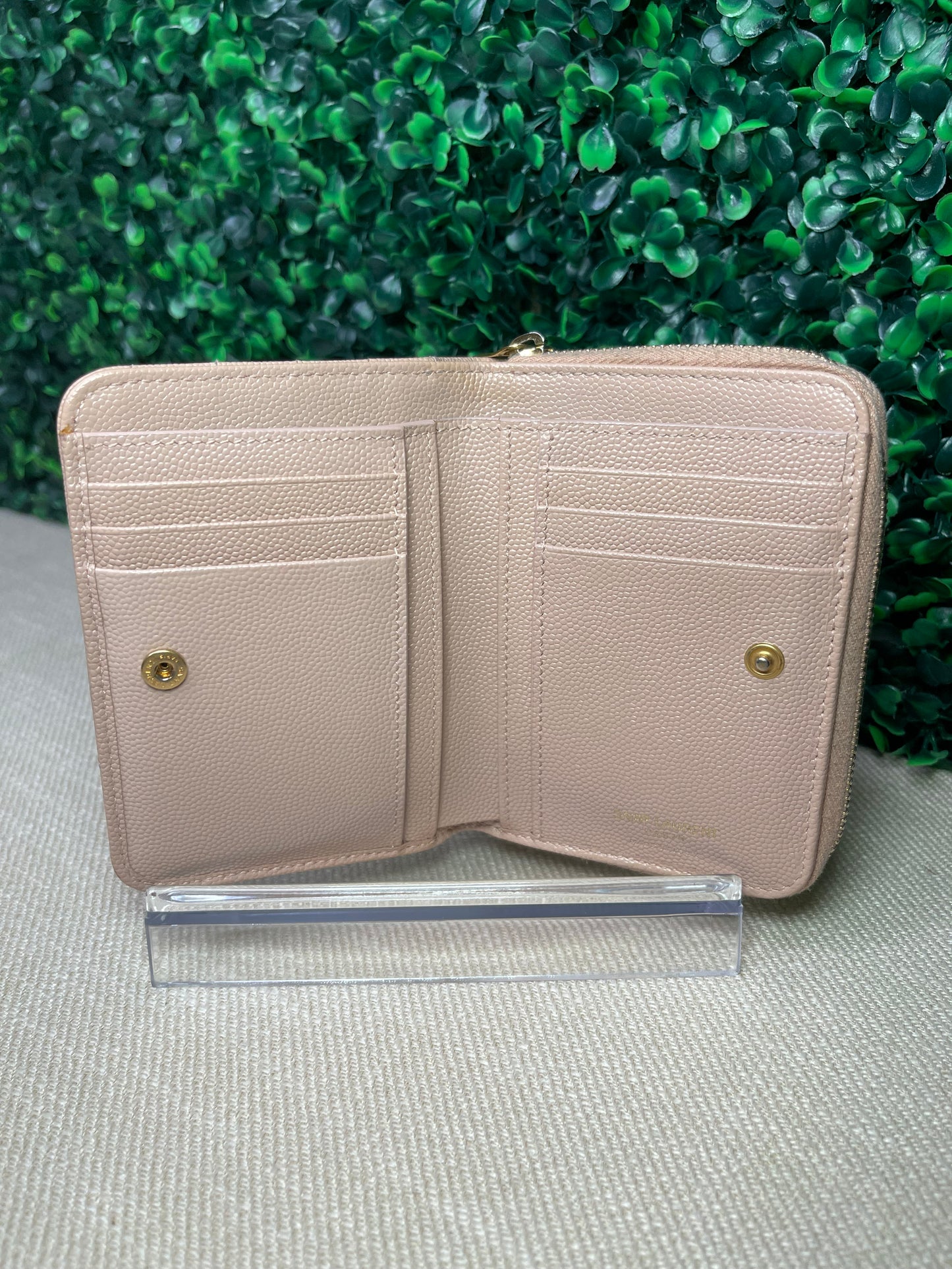 Saint Laurent YSL Compact zip around wallet