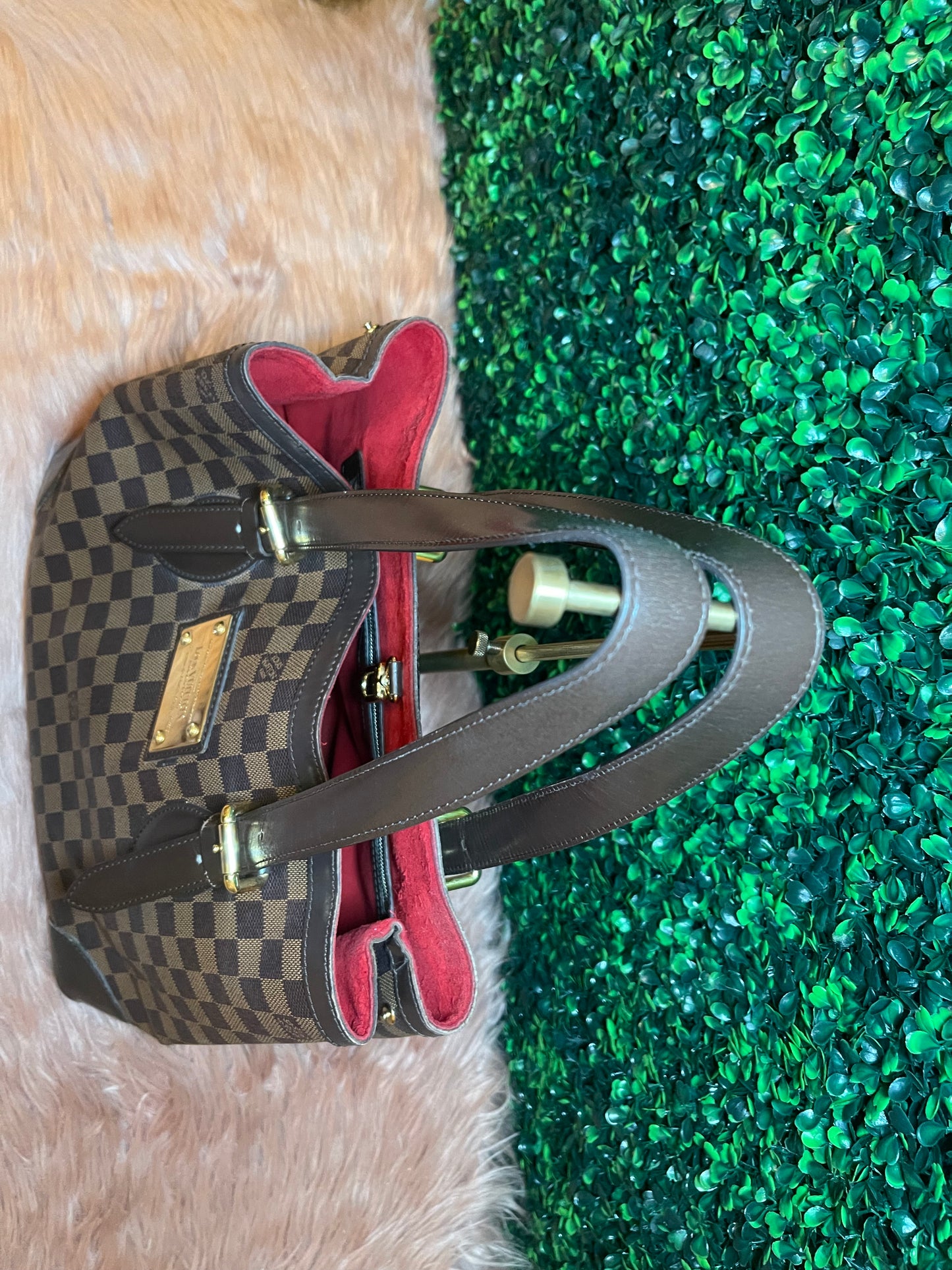 Louis Vuitton Damier Hampstead MM Shoulder Tote Bag