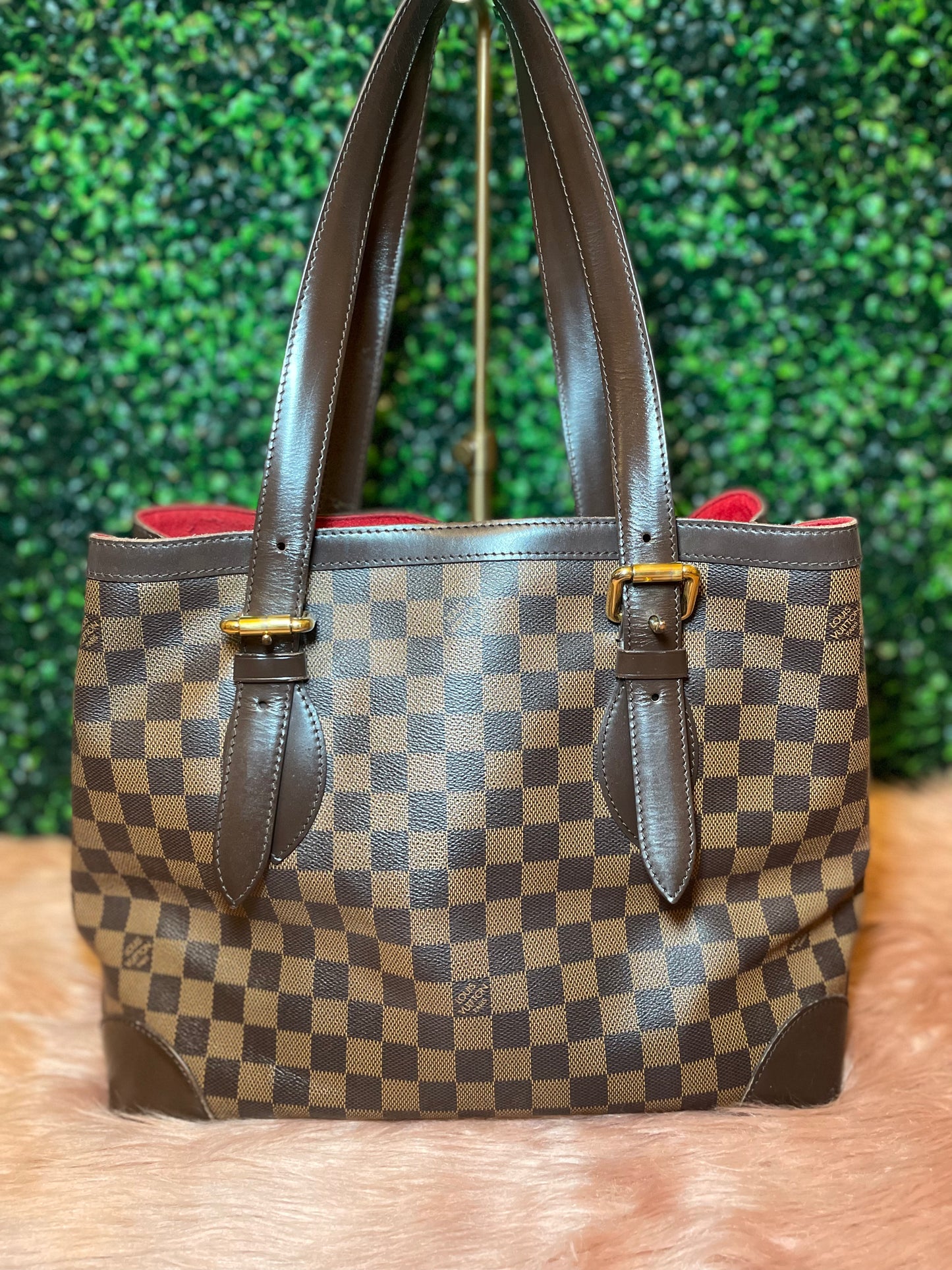 Louis Vuitton Damier Hampstead MM Shoulder Tote Bag