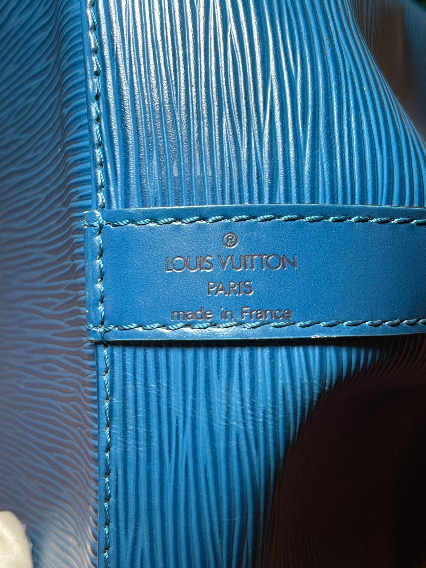 Louis Vuitton Blue Epi Leather Toledo Noe Petit Drawstring Hobo Bag