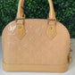 Preowned Louis Vuitton Rose Angelique Monogram Vernis Alma BB Bag