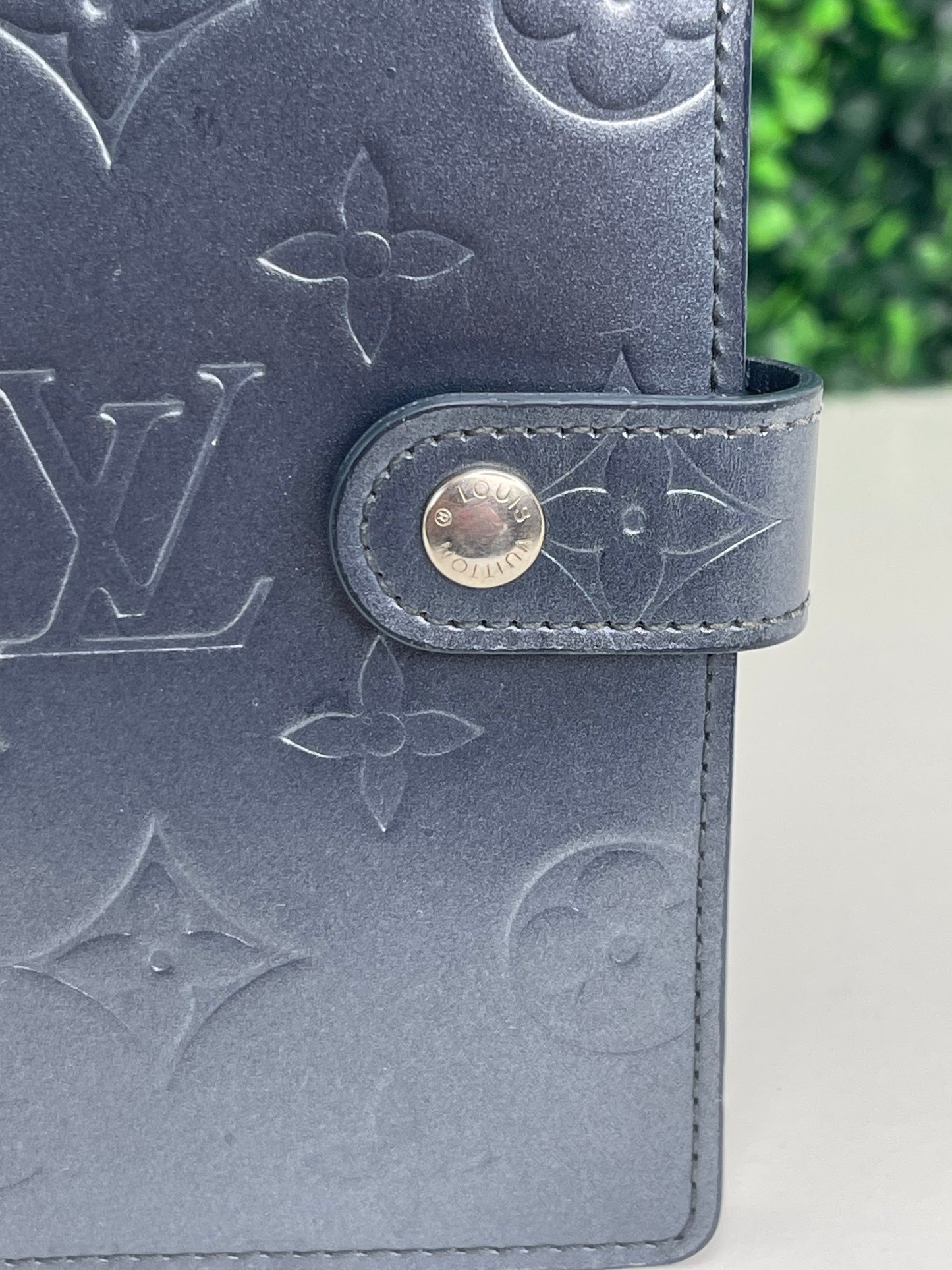 Louis Vuitton Blue Matte Agenda PM