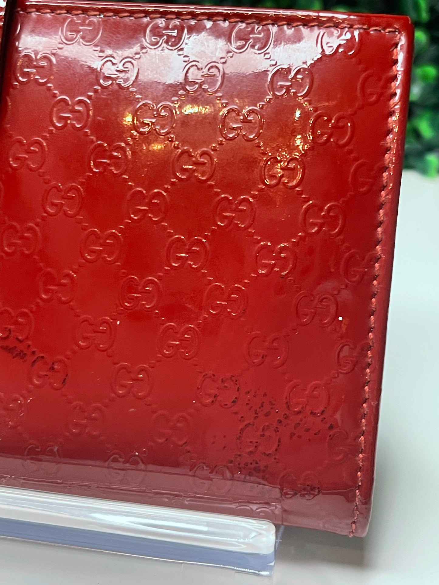 Gucci GG Heart Patent Leather Long Wallet