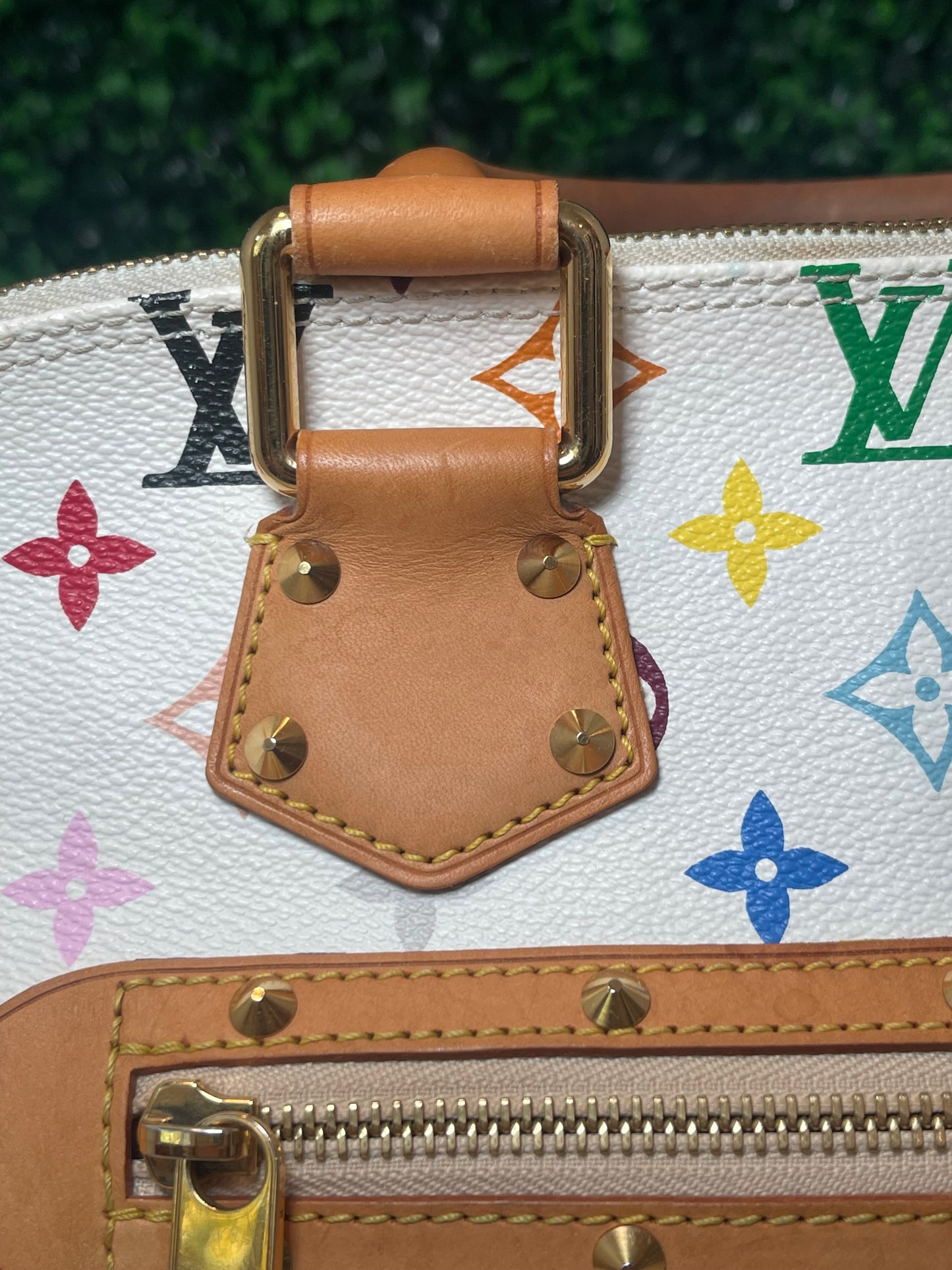 Louis Vuitton White Multicolor Alma PM