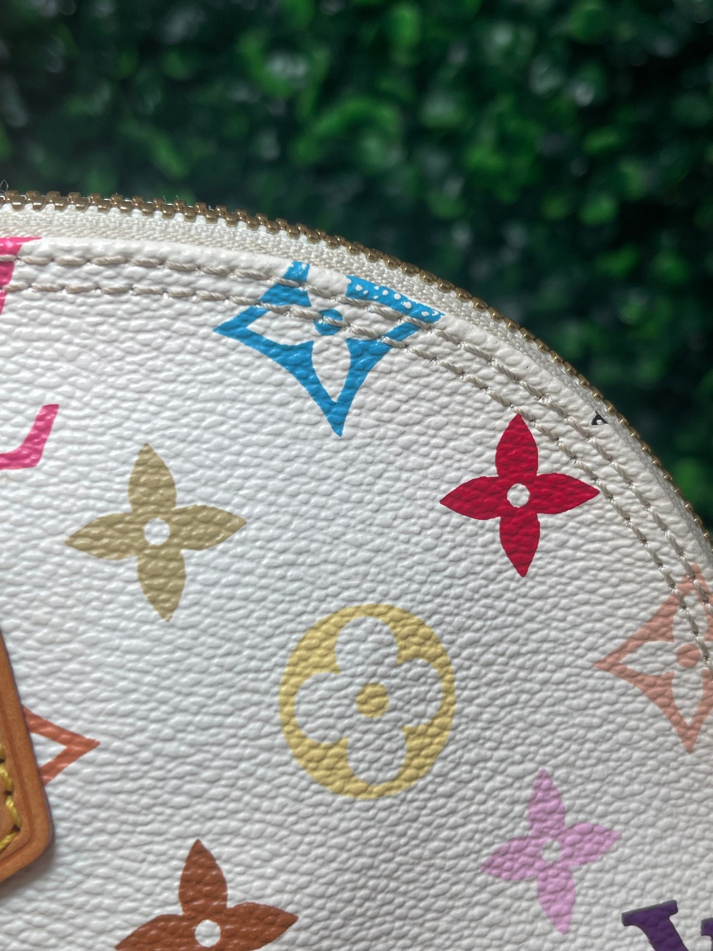 Louis Vuitton White Multicolor Alma PM