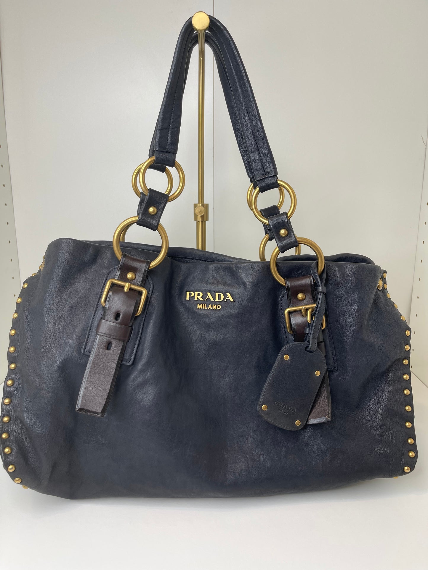 Prada Nappa Aviator Leather Tote