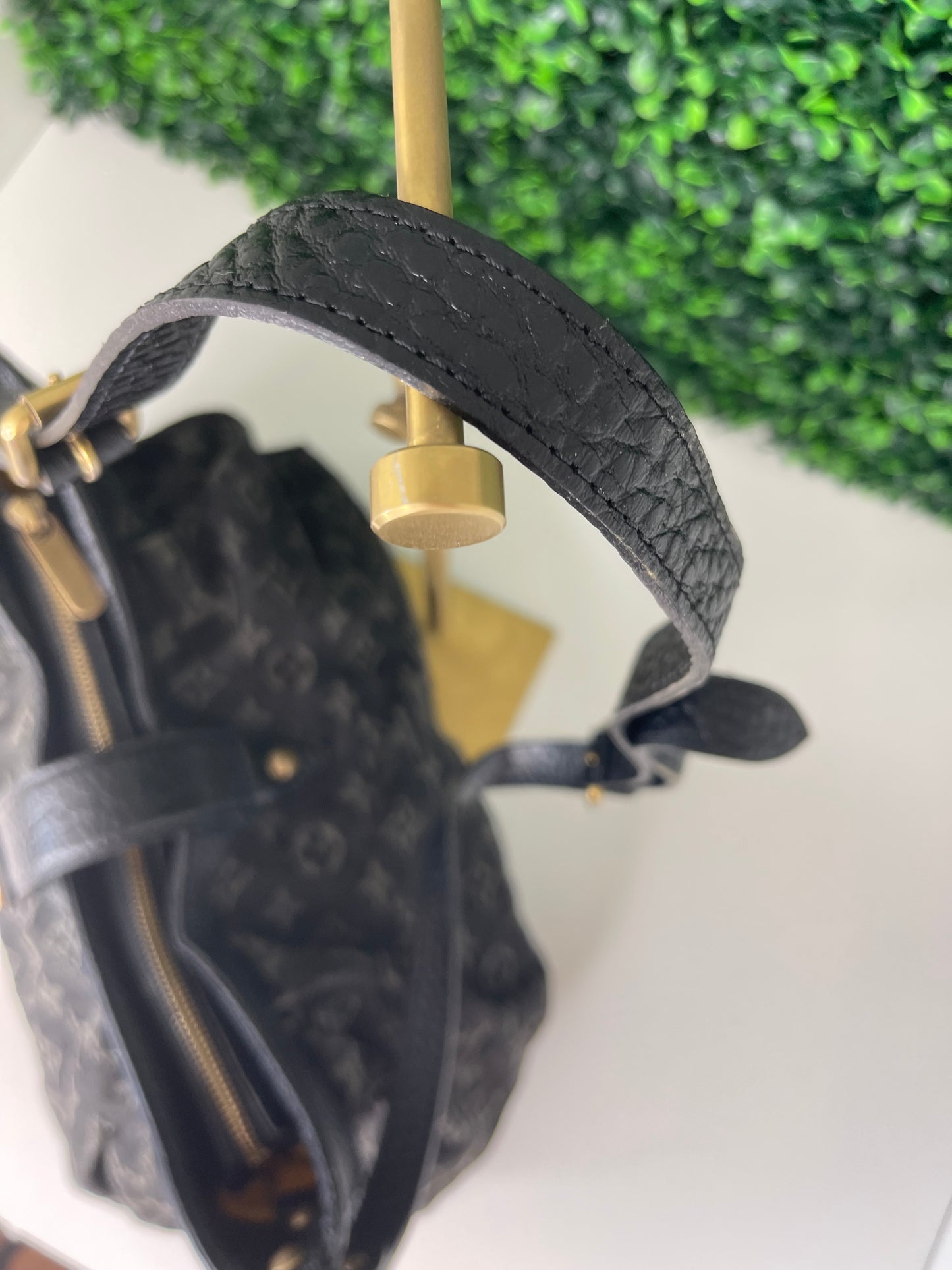 Preowned Louis Vuitton Black Denim Mahina