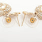 Heart Drop Earrings Gold Plated Rhinestone ￼