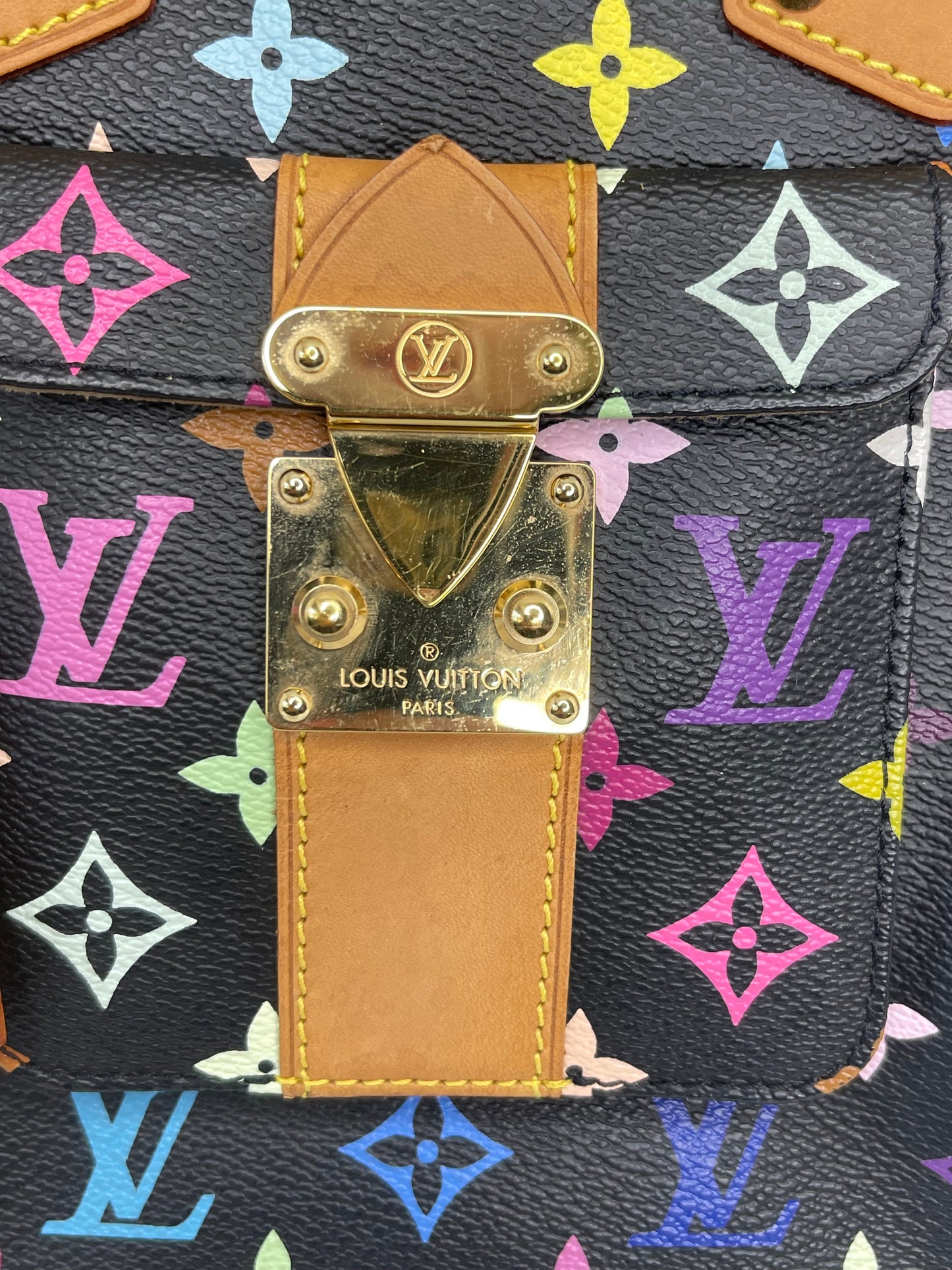 Louis Vuitton Black Multicolor Speedy 30 (SP1014)