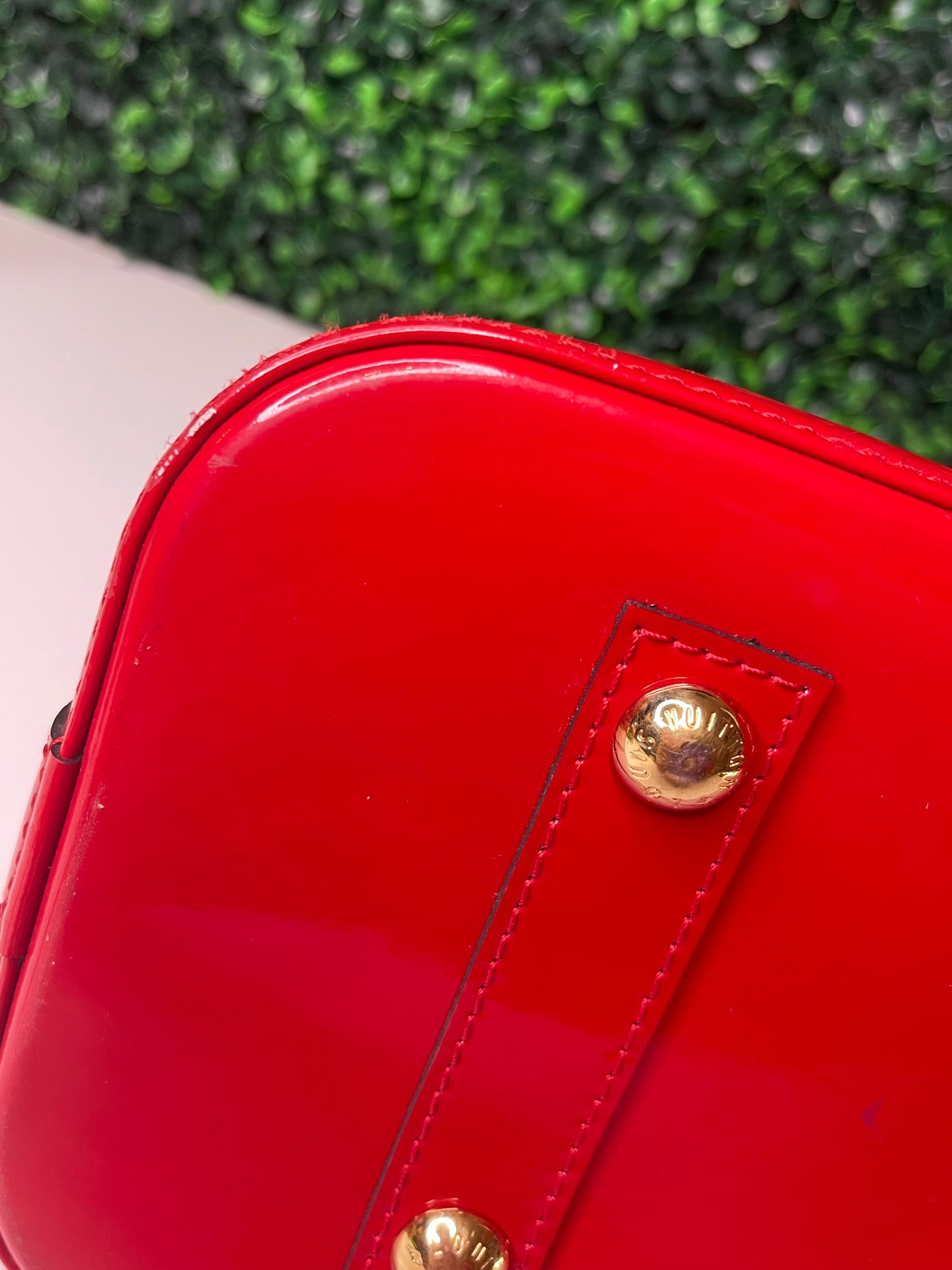 Louis Vuitton Red Vernis Alma PM