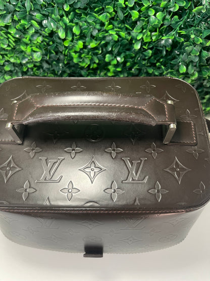 Brown handbag from the top side 