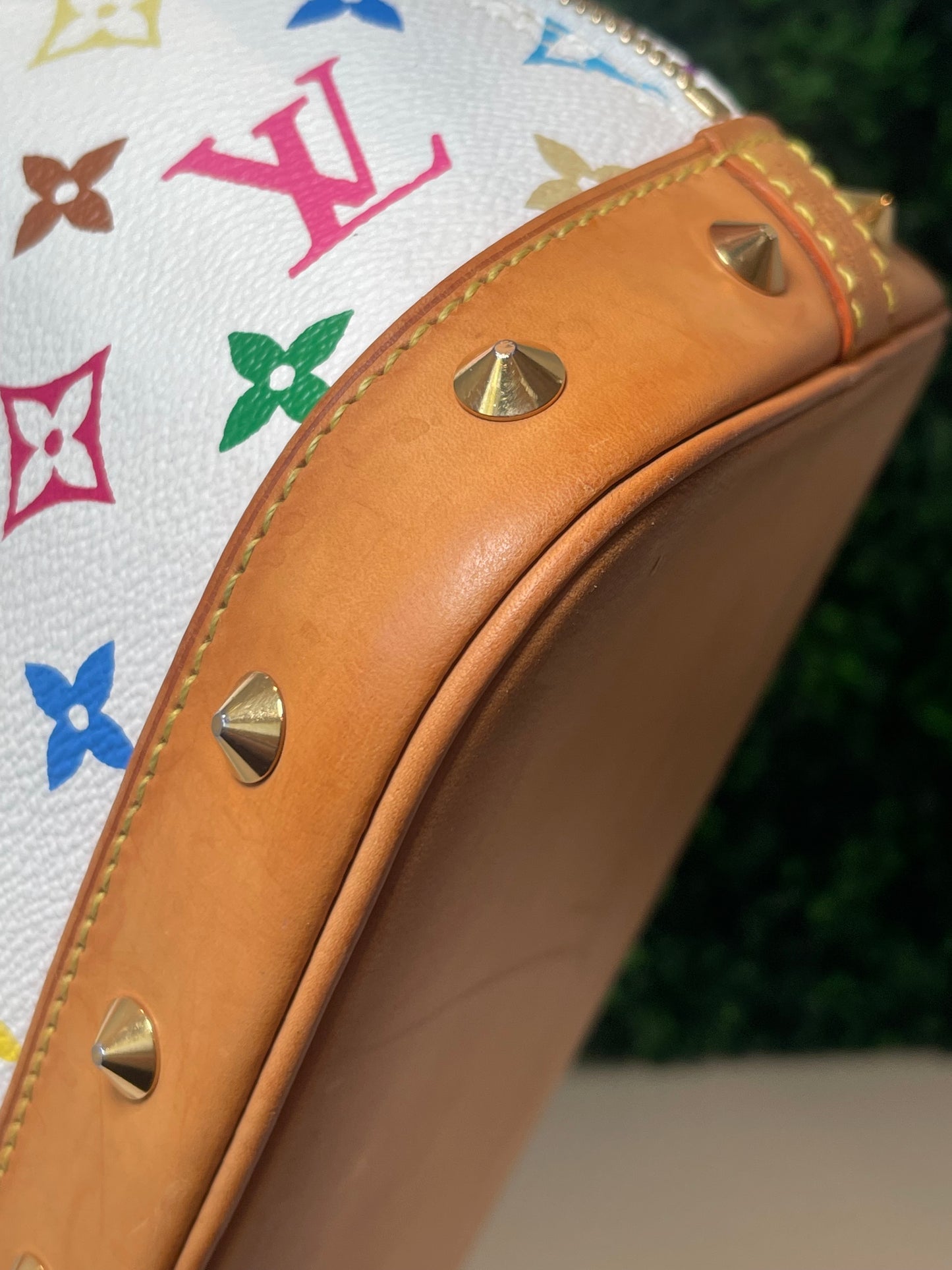 Louis Vuitton White Multicolor Alma PM