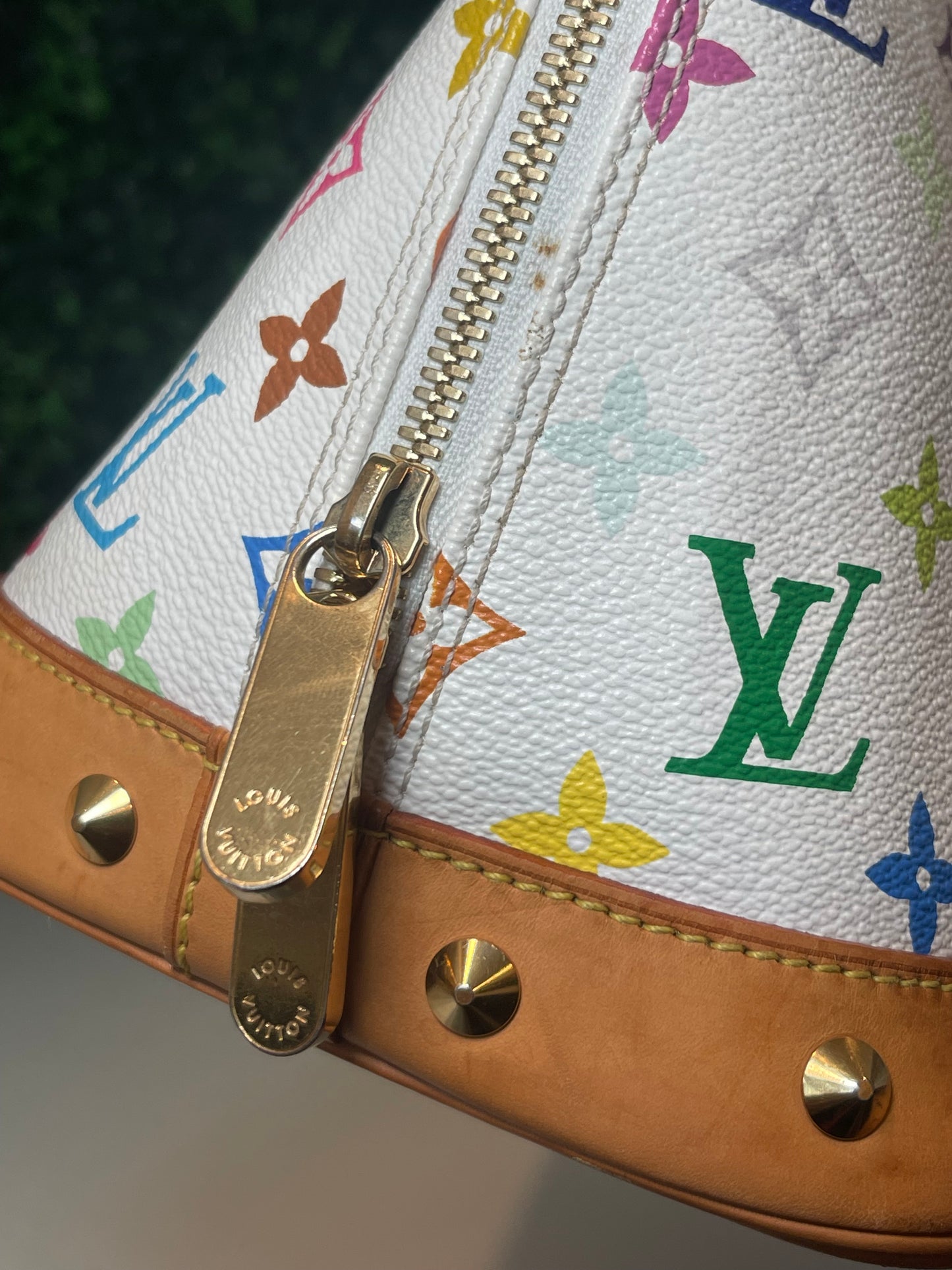 Louis Vuitton White Multicolor Alma PM