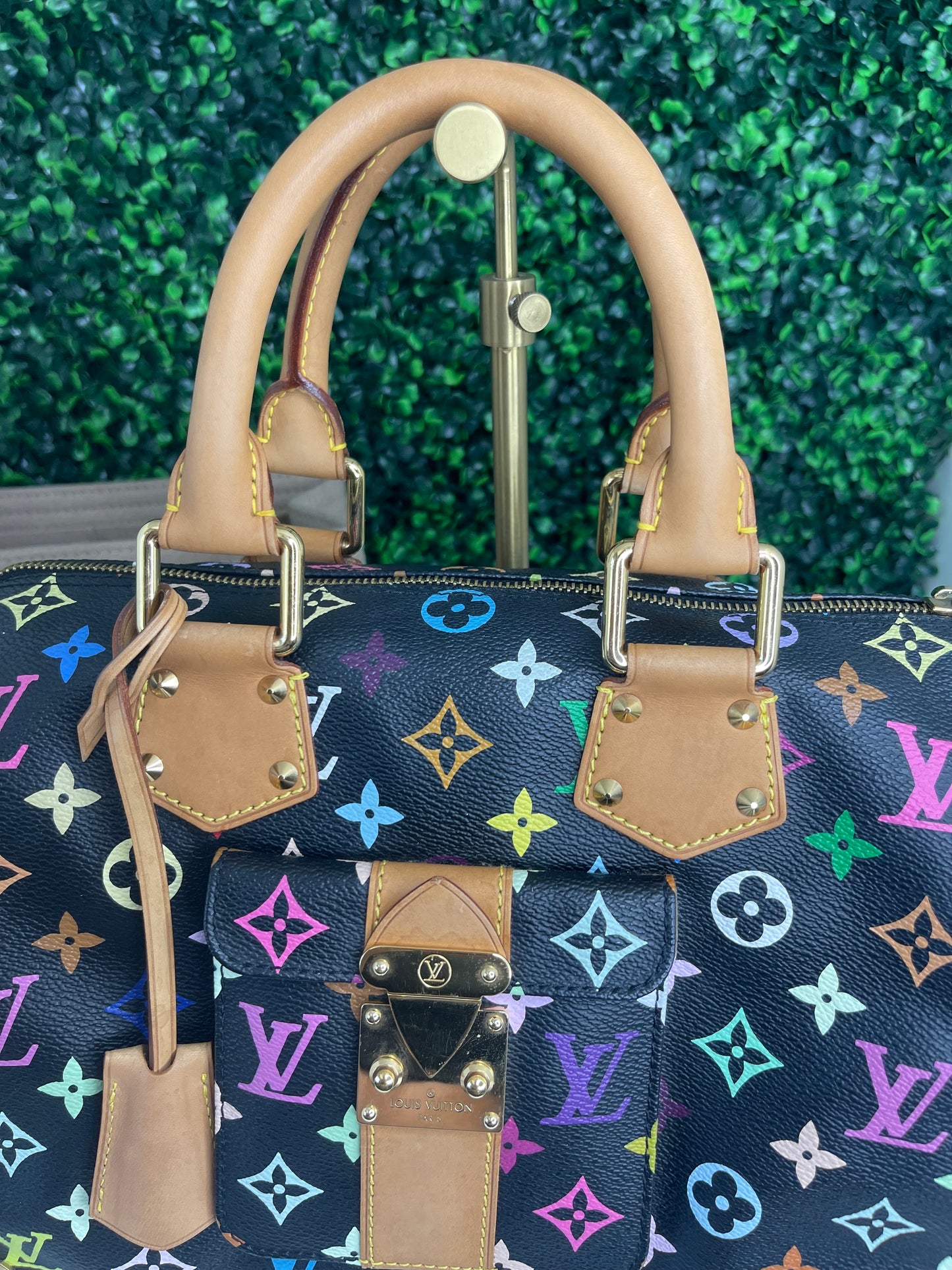 Louis Vuitton Black Multicolor Speedy 30 (SP1014)