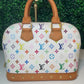 Louis Vuitton White Multicolor Alma PM