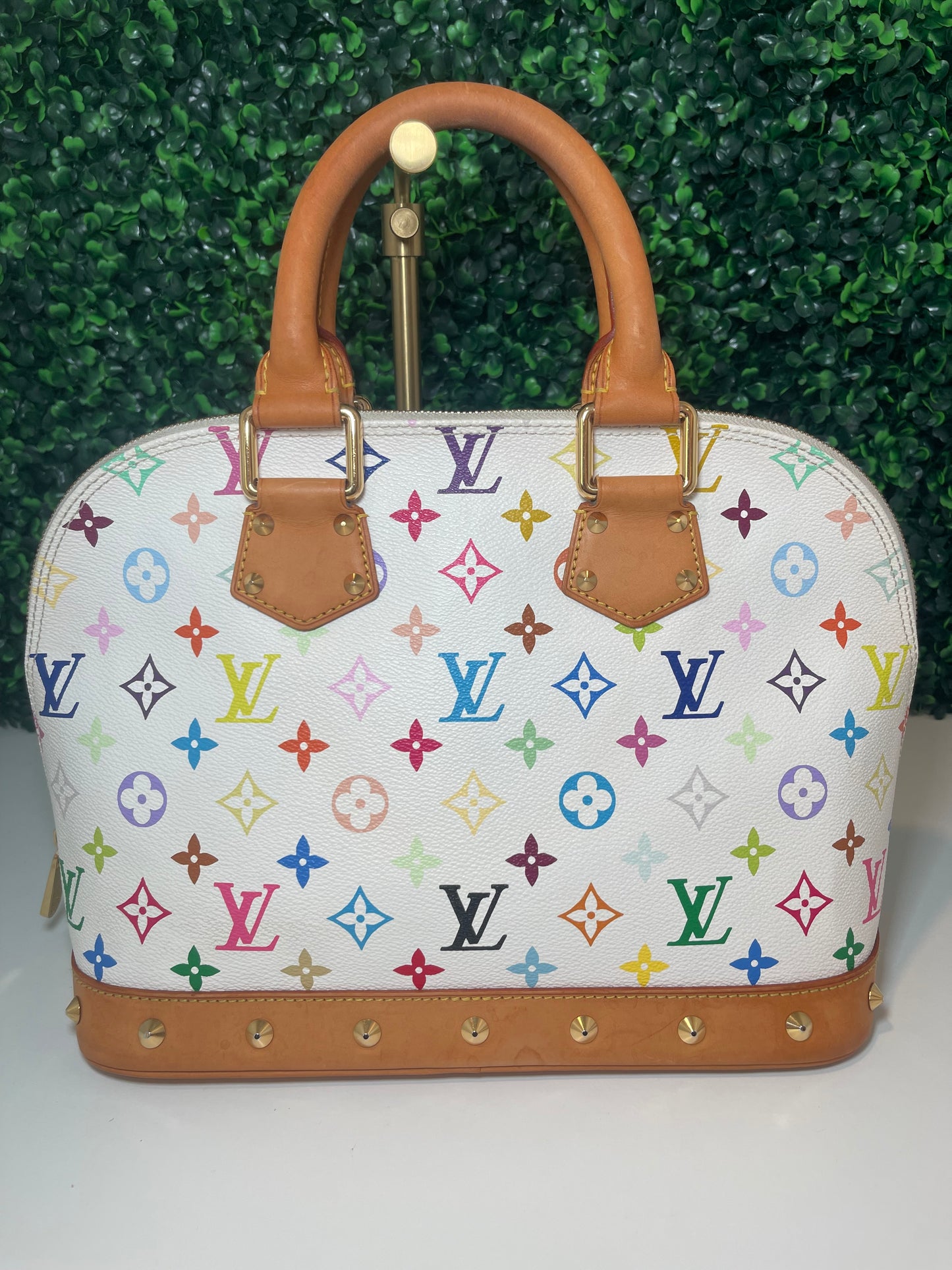 Louis Vuitton White Multicolor Alma PM