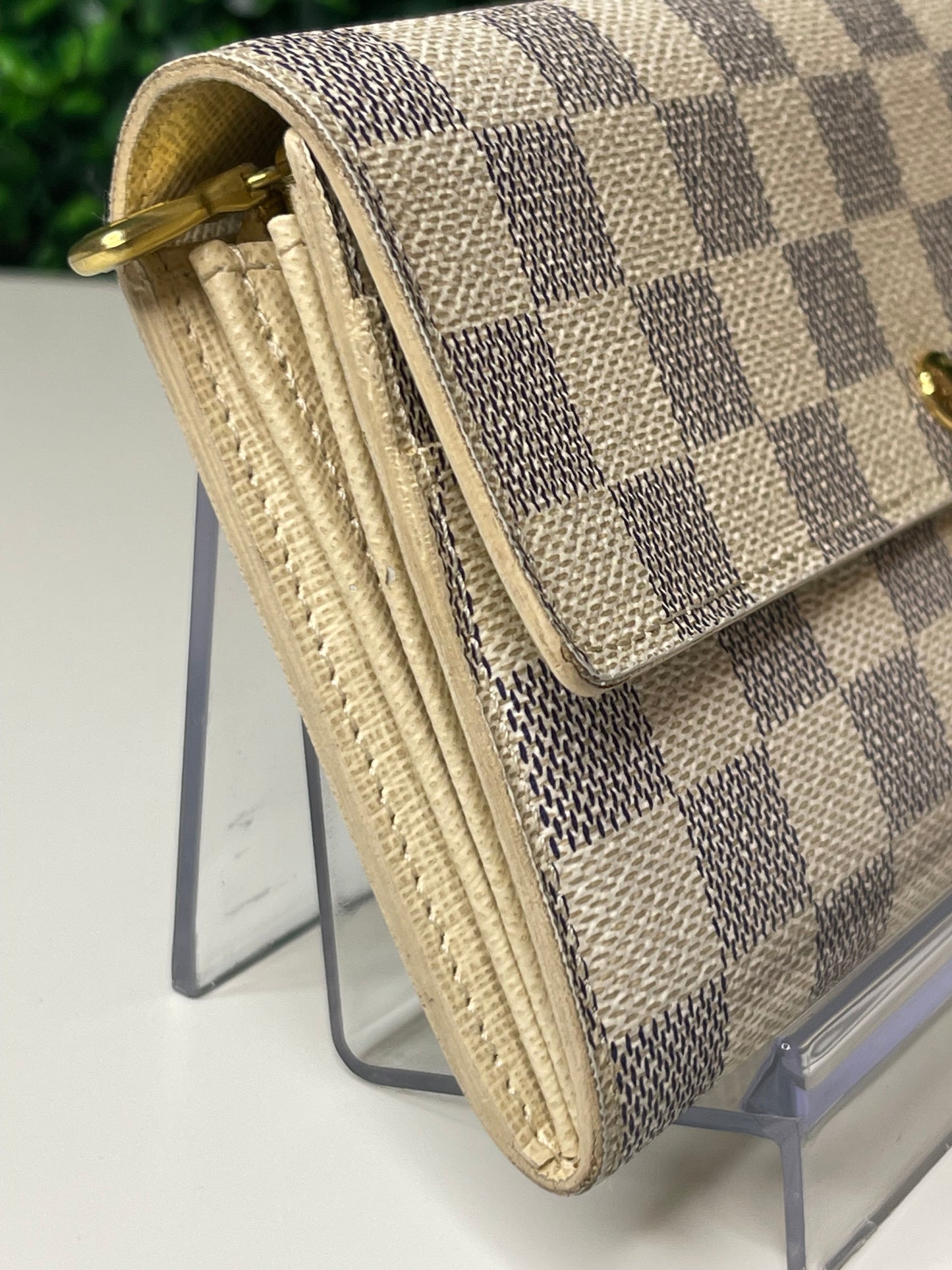 Louis Vuitton Portefeuille Sarah Long Wallet Damier Azur