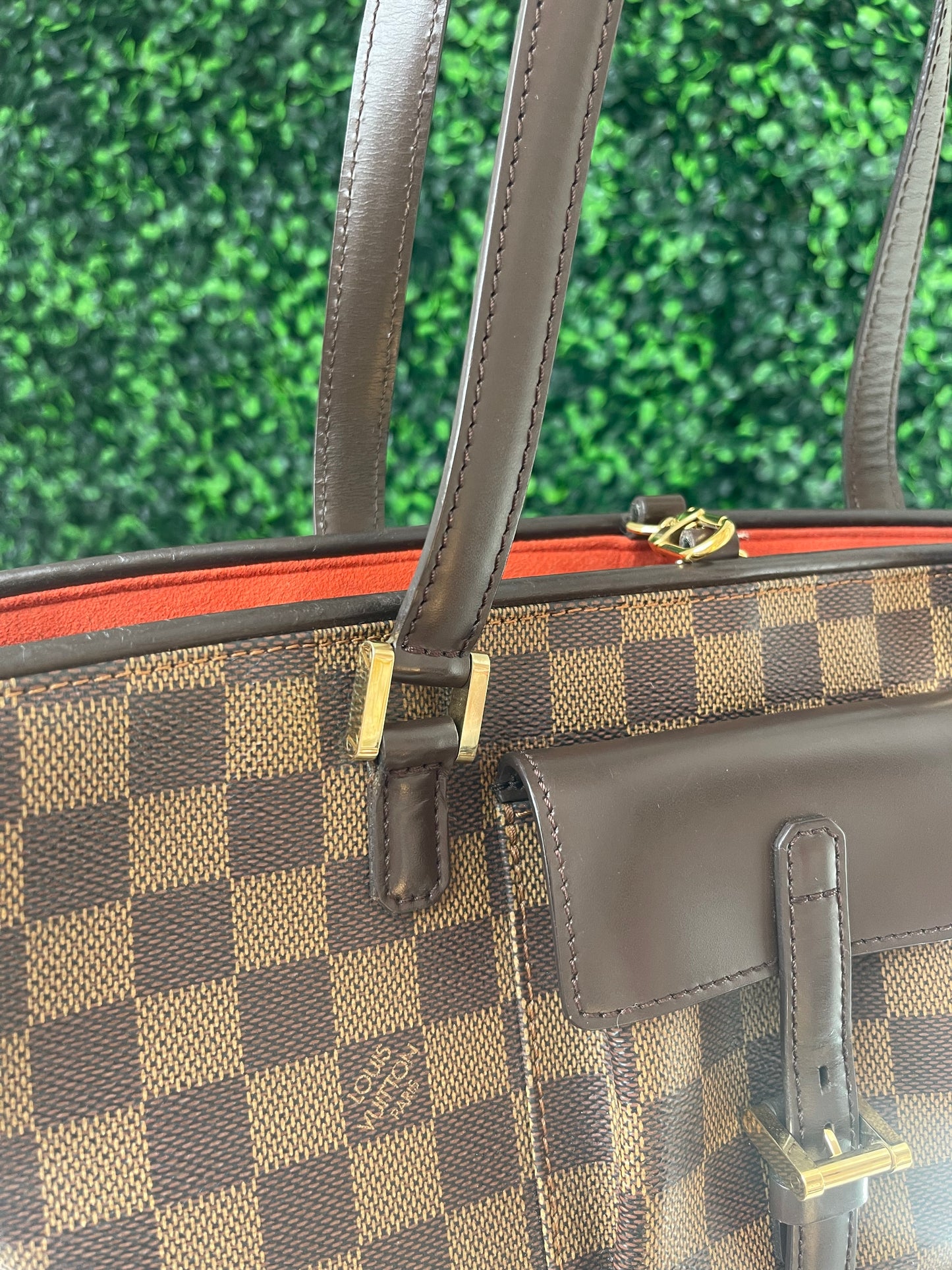 Deal #1 Preowned Damier Ebene Manosque PM Tote Bag