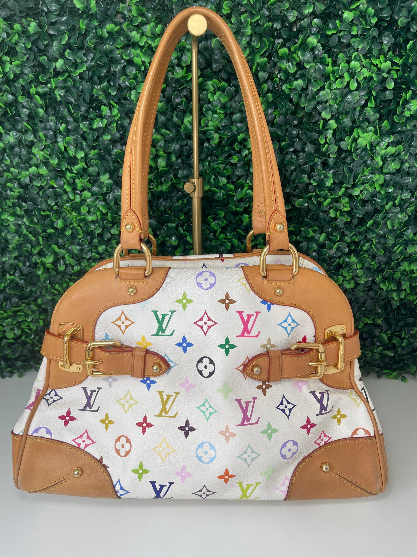 Preowned Louis Vuitton Multicolor Claudia White