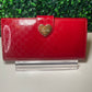 Gucci GG Heart Patent Leather Long Wallet