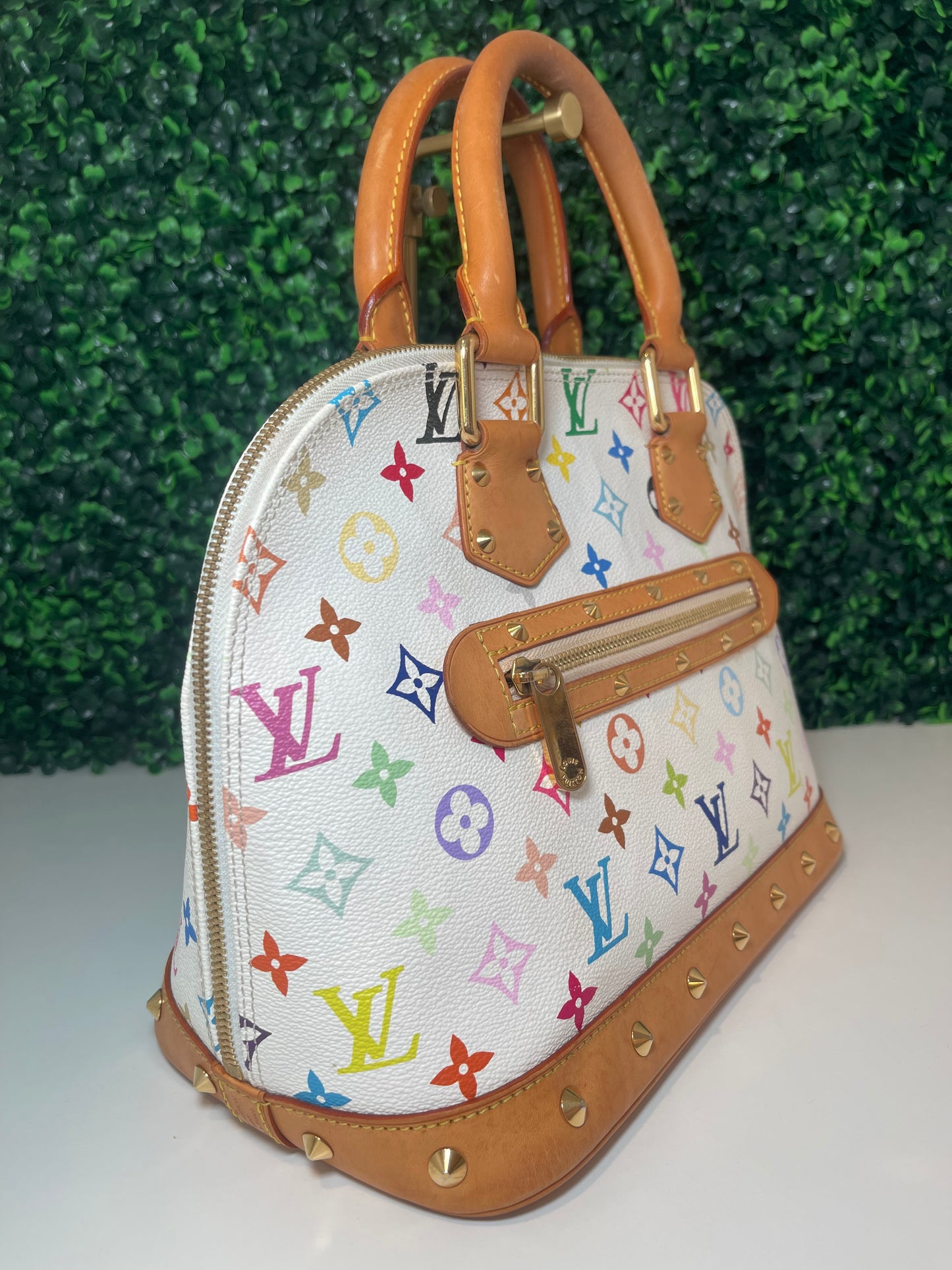 Louis Vuitton White Multicolor Alma PM