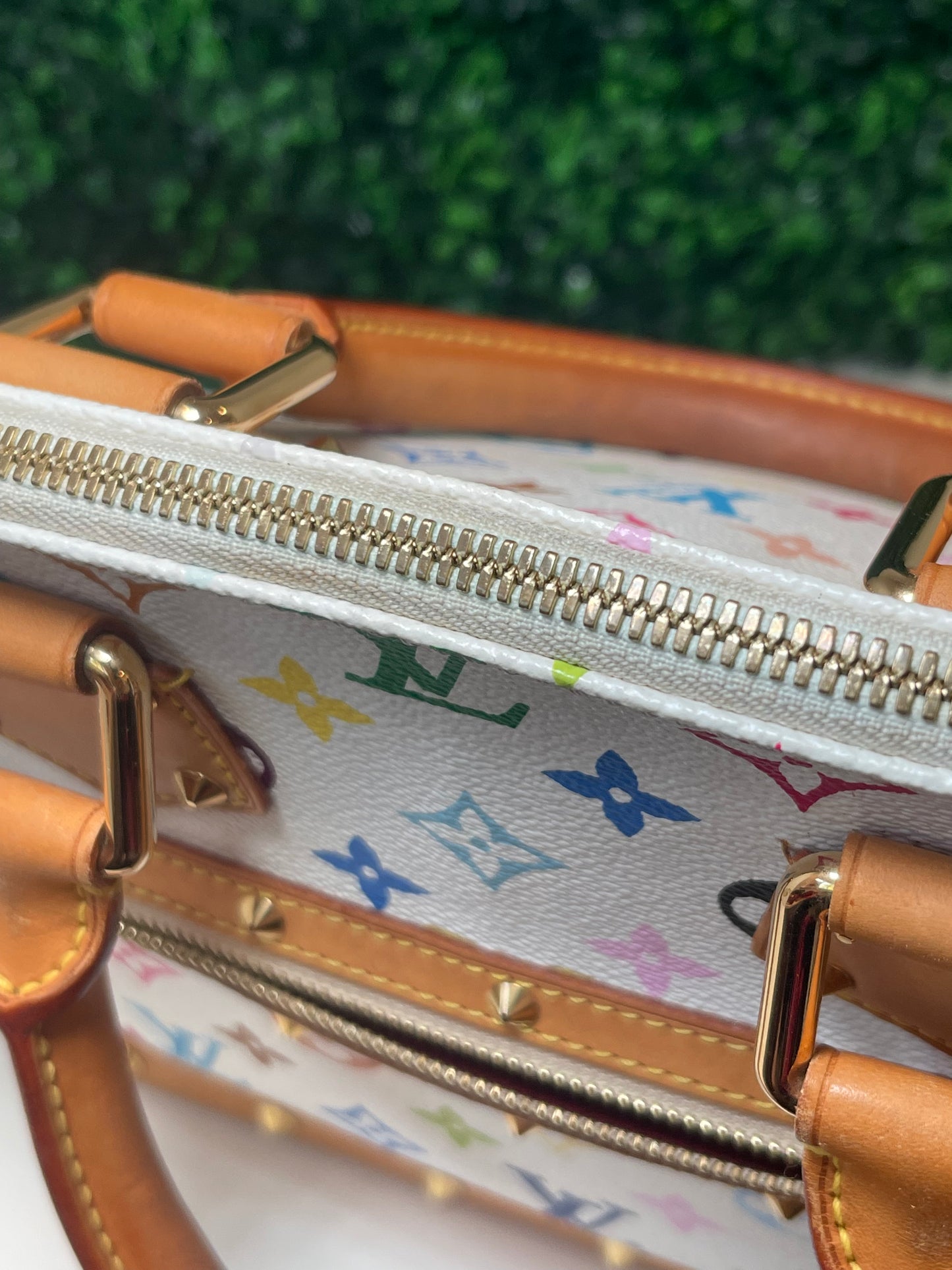 Louis Vuitton White Multicolor Alma PM