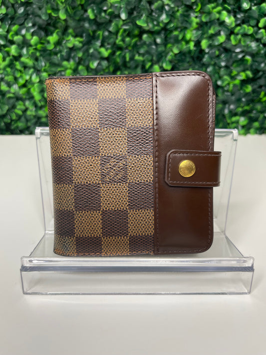 Louis Vuitton Compact Zipper Bifold Wallet Damier Ebene